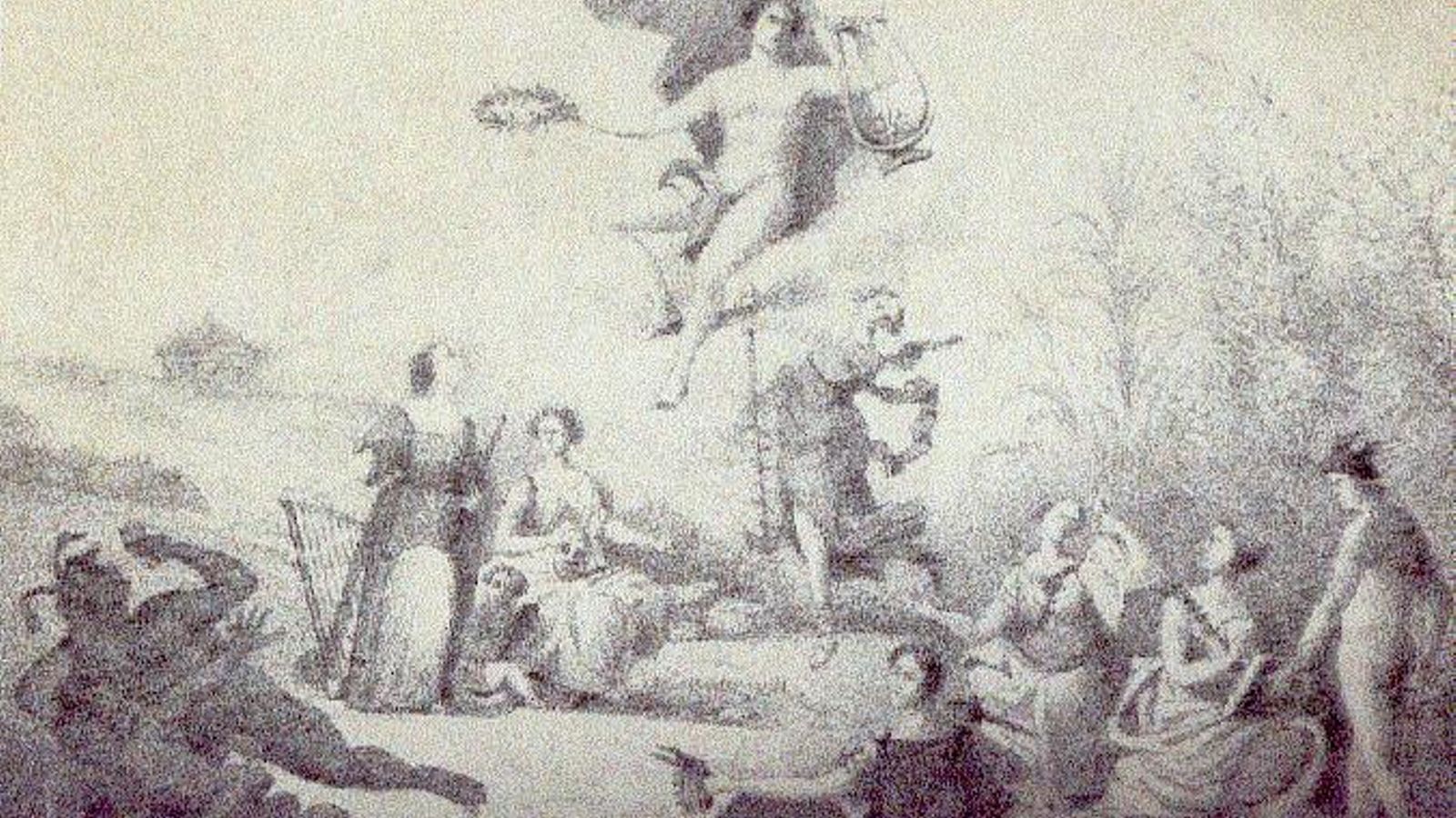 Telón del Teatro Principal de Cádiz, 1856.