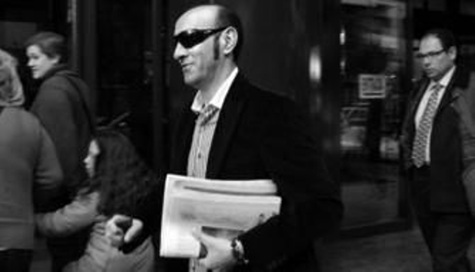 Monchi, sonriente en el día de ayer en la zona de Viapol, donde acudió al juicio con Fernando Sales.