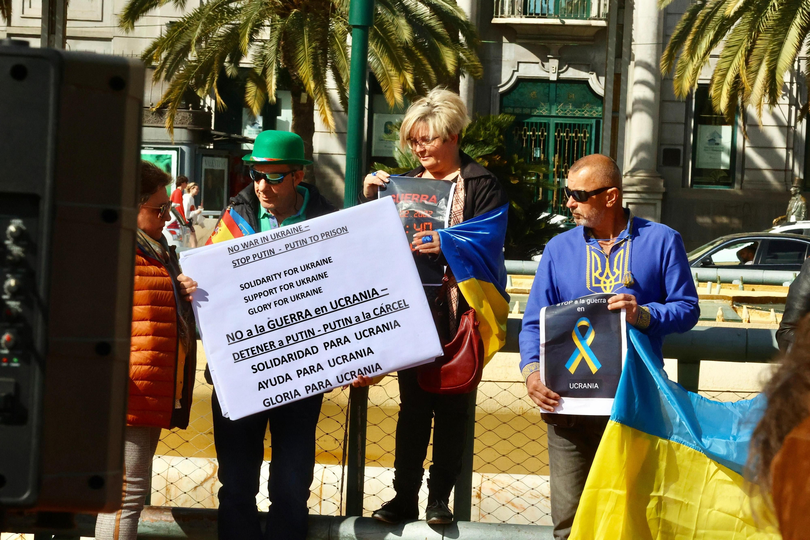 Concentración en Málaga por el segundo aniversario de la invasión de Ucrania