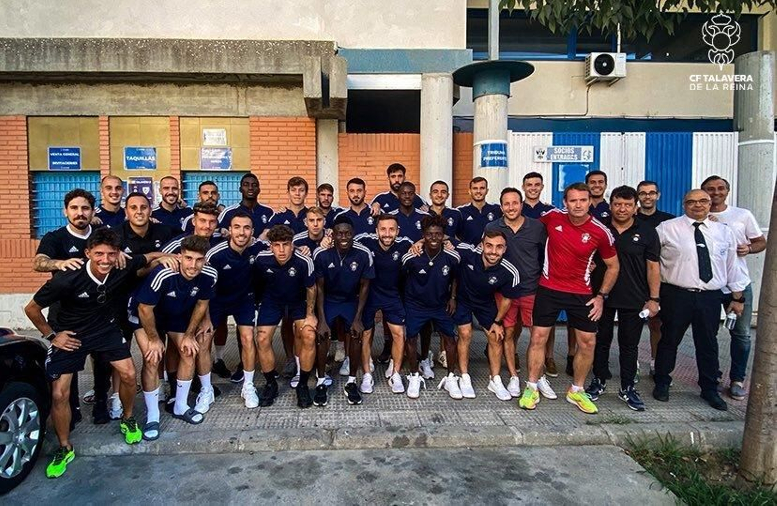 La plantilla del Talavera, antes de su primer desplazamiento