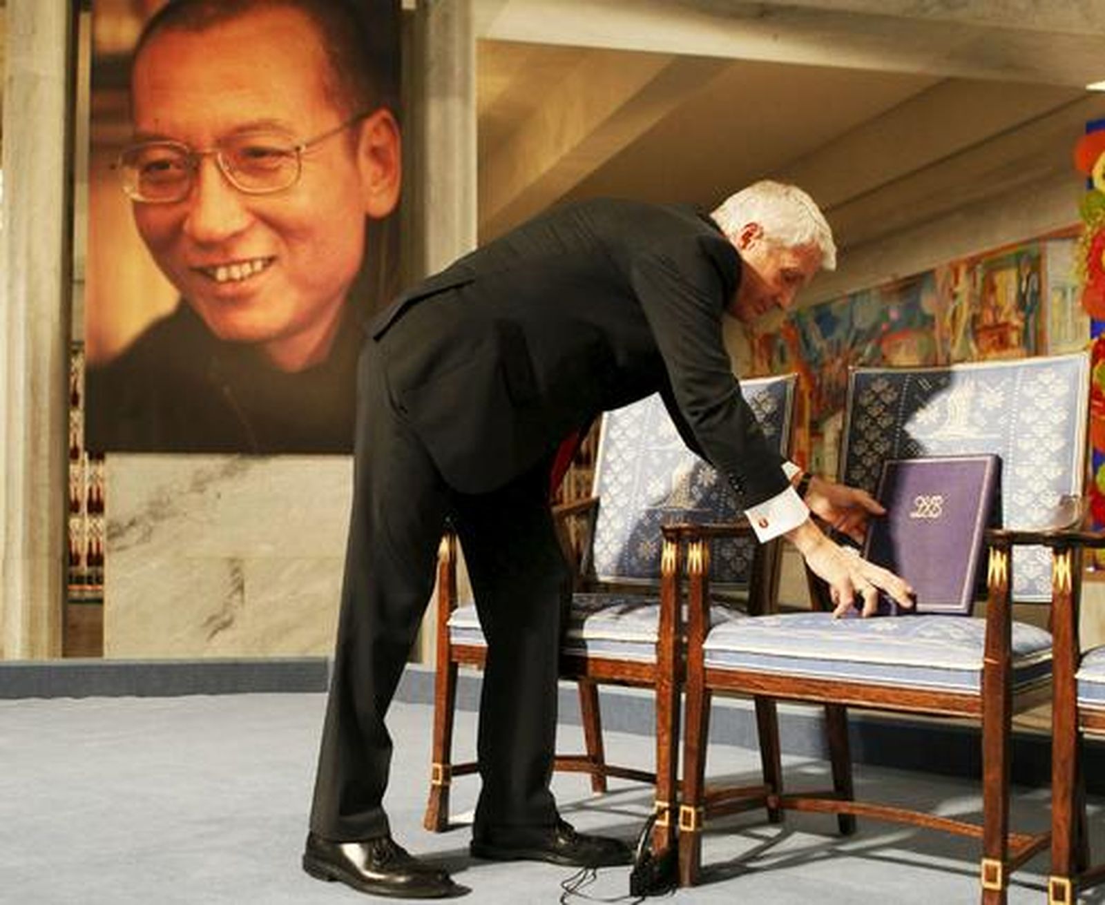 Liu Xiaobo ocupa un lugar simbólico en el acto.

Foto: Reuters/AFP Photo/EFE