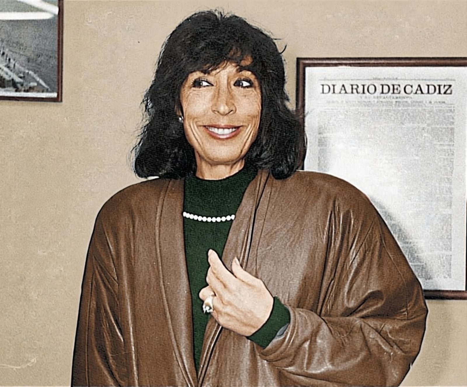 Mercedes Valimaña, Macaria, en una entrevista en la delegación de El Puerto de 'Diario de Cádiz' en 1995