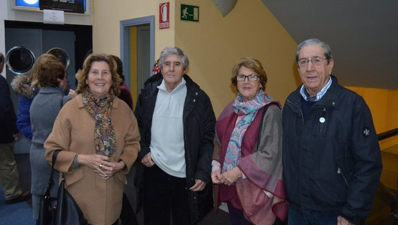 Los hermanos Piluca, Gonzalo, Mary y José Ramón Pérez Díaz-Alersi, durante el estreno de la película.