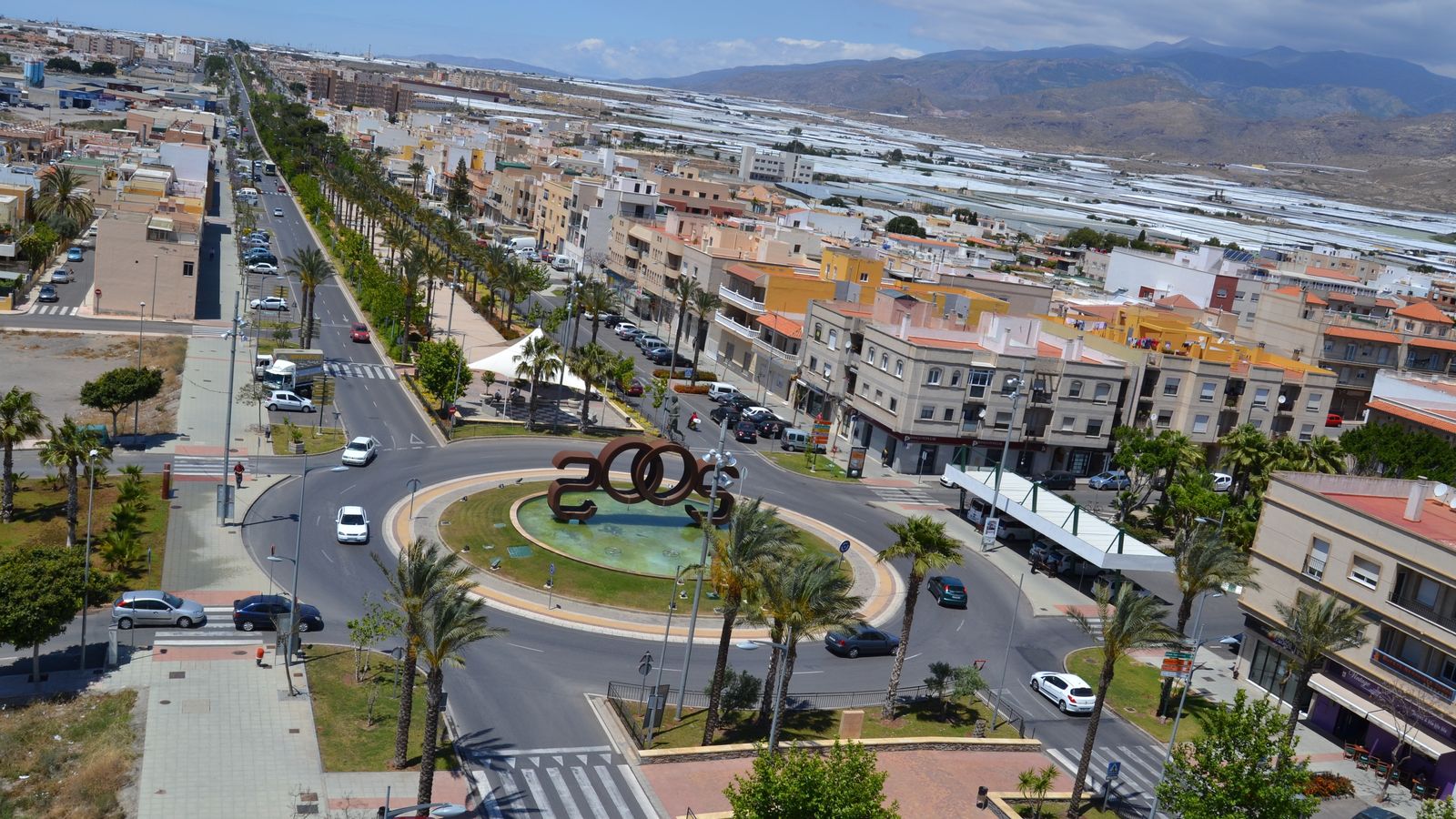 Vista panorámica del Bulevar Ciudad de Vícar.