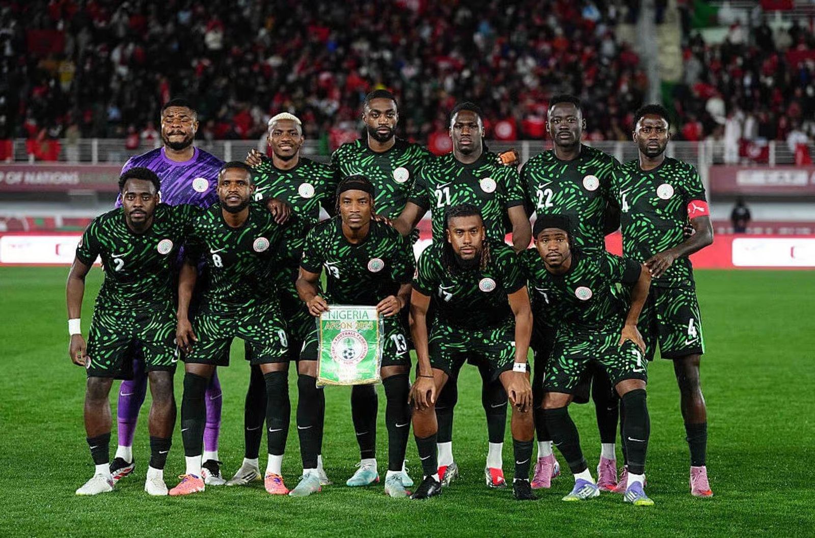 Formación de Nigeria durante la Copa Africana de Naciones 2025.