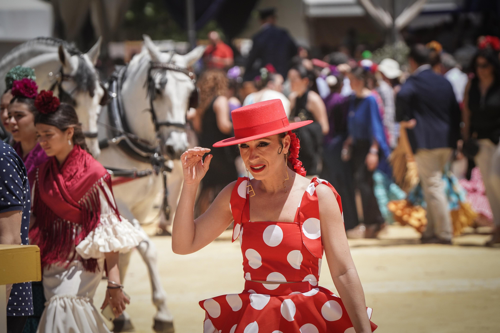 Imágenes del ambiente el domingo en la Feria de Jerez 2024