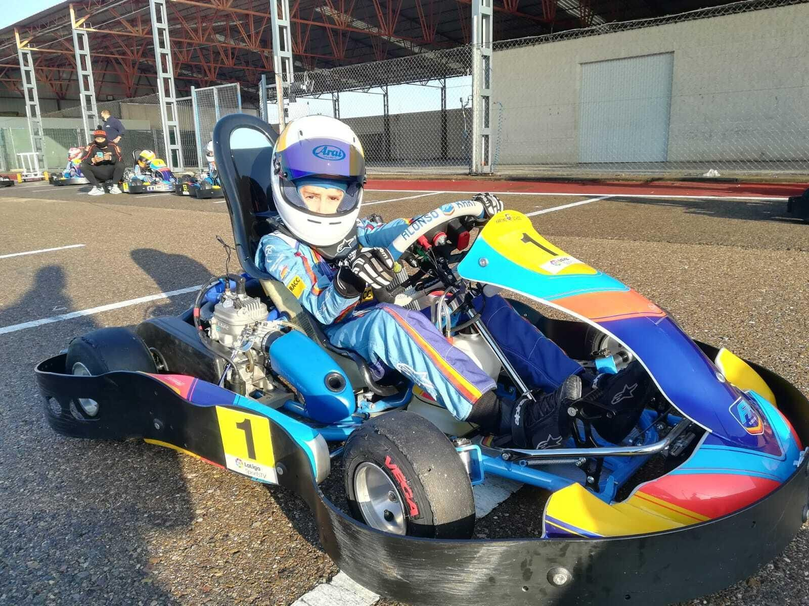 Antonio Rivera, joven piloto jerezano de karting.