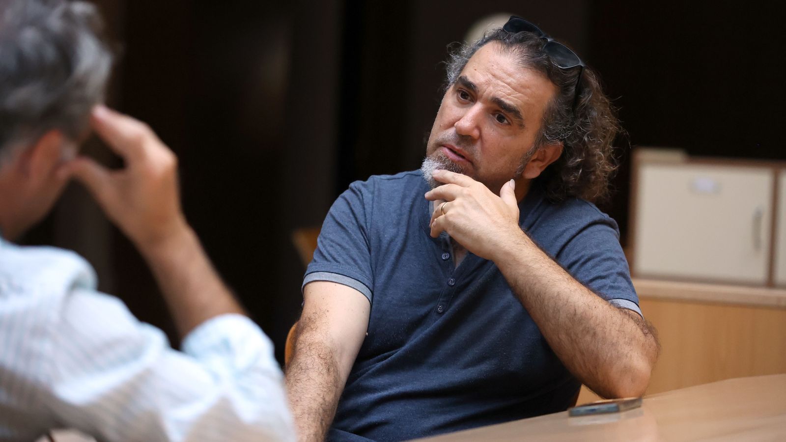 David Lagos, durante la entrevista.