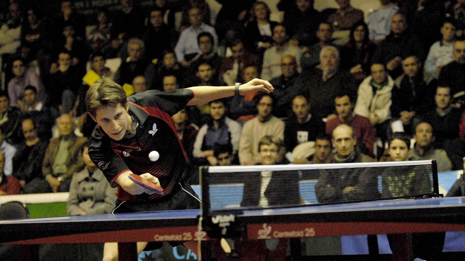 El austriaco Robert Gardos, en un partido de Champions League con el CajaGranada
