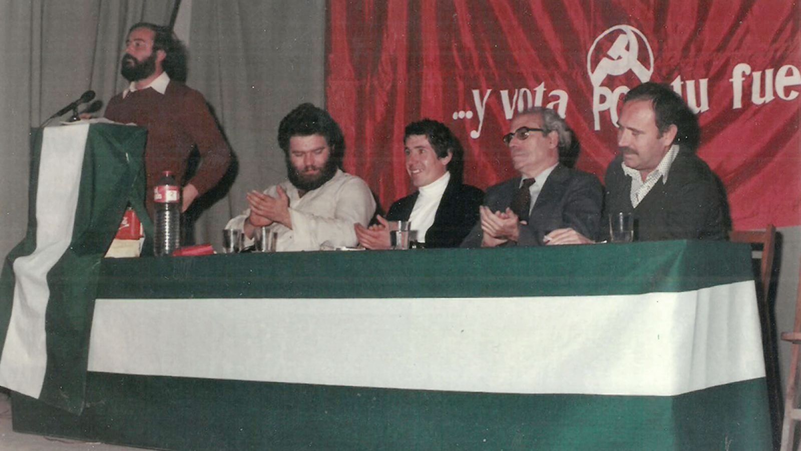 Mitin del PCE en Albox, con la presencia de Simón Sánchez Montero (1980)