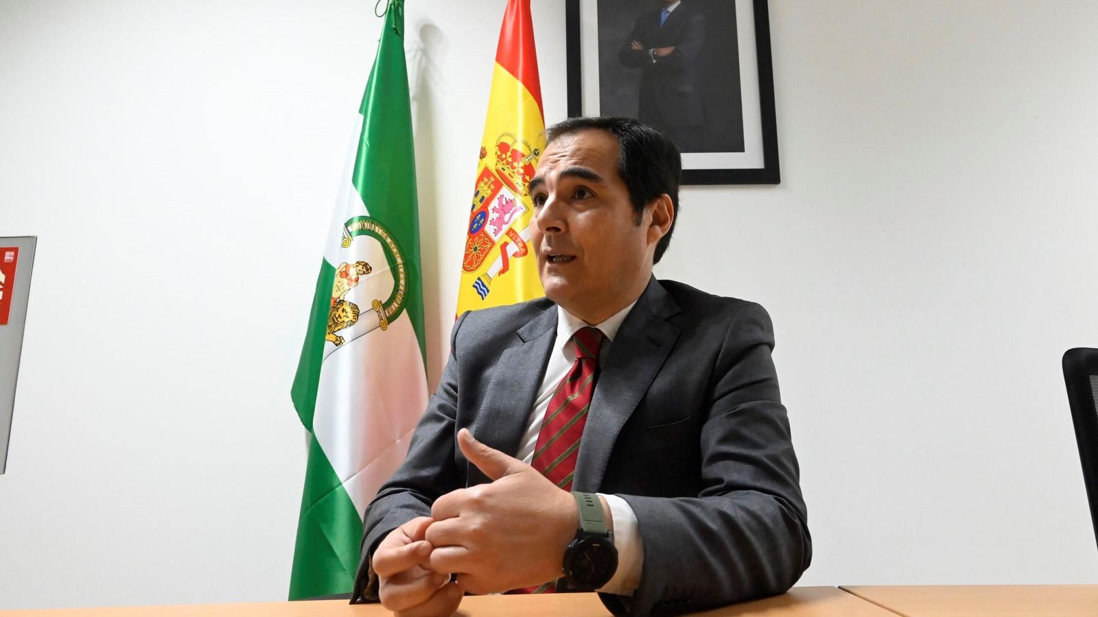 El consejero de Justicia, José Antonio Nieto, durante la entrevista.