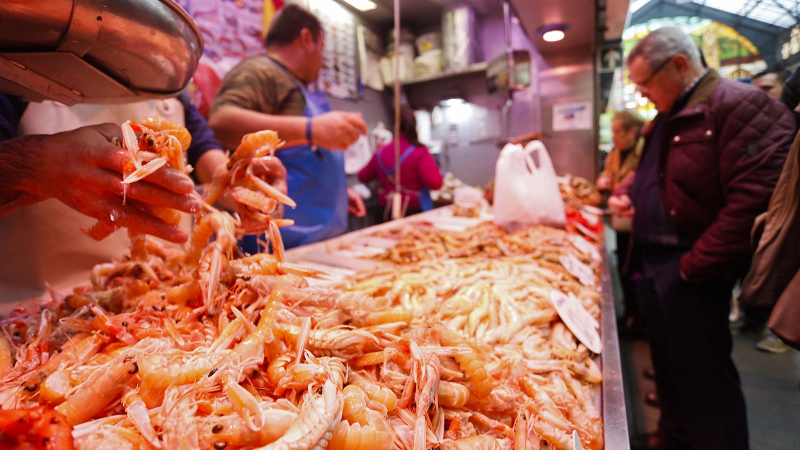 El marisco es uno de los productos más demandados en esta fecha.