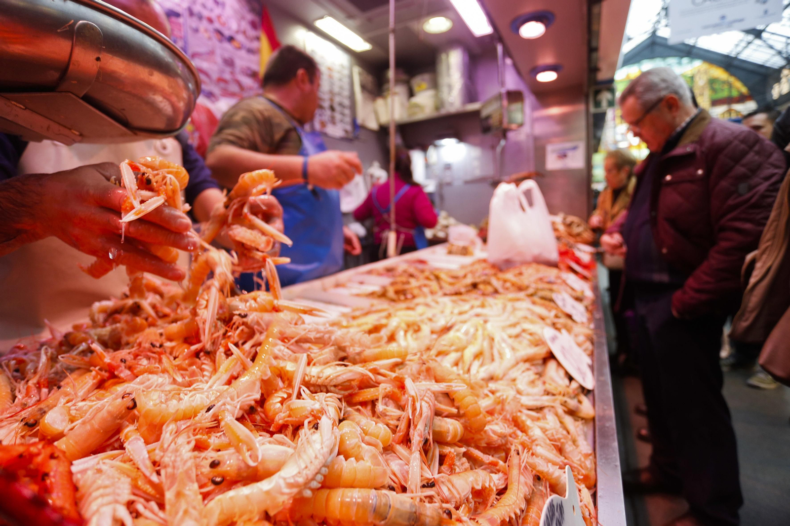 El marisco es uno de los productos más demandados en esta fecha.
