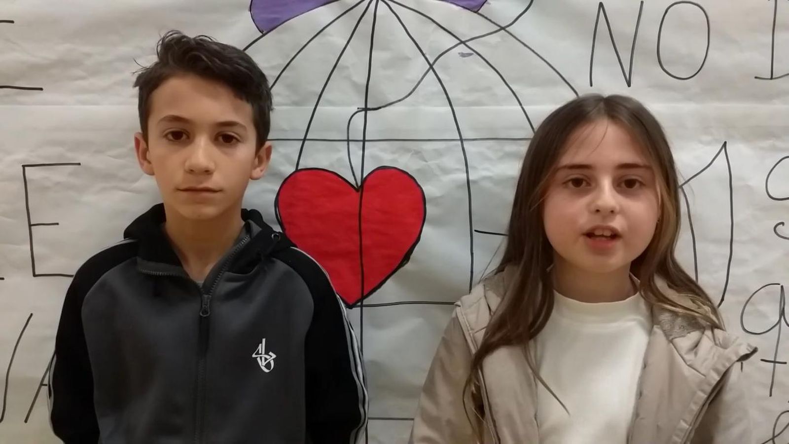 Dos de los niños participantes.