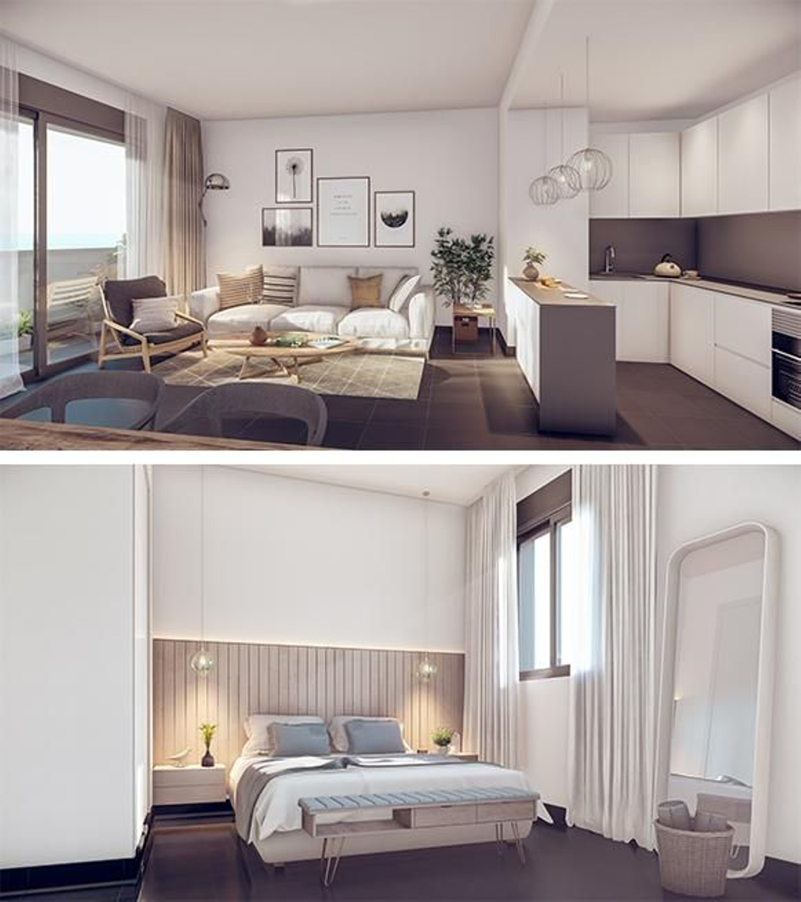 Interior de las viviendas proyectadas en Los Chinchorros.