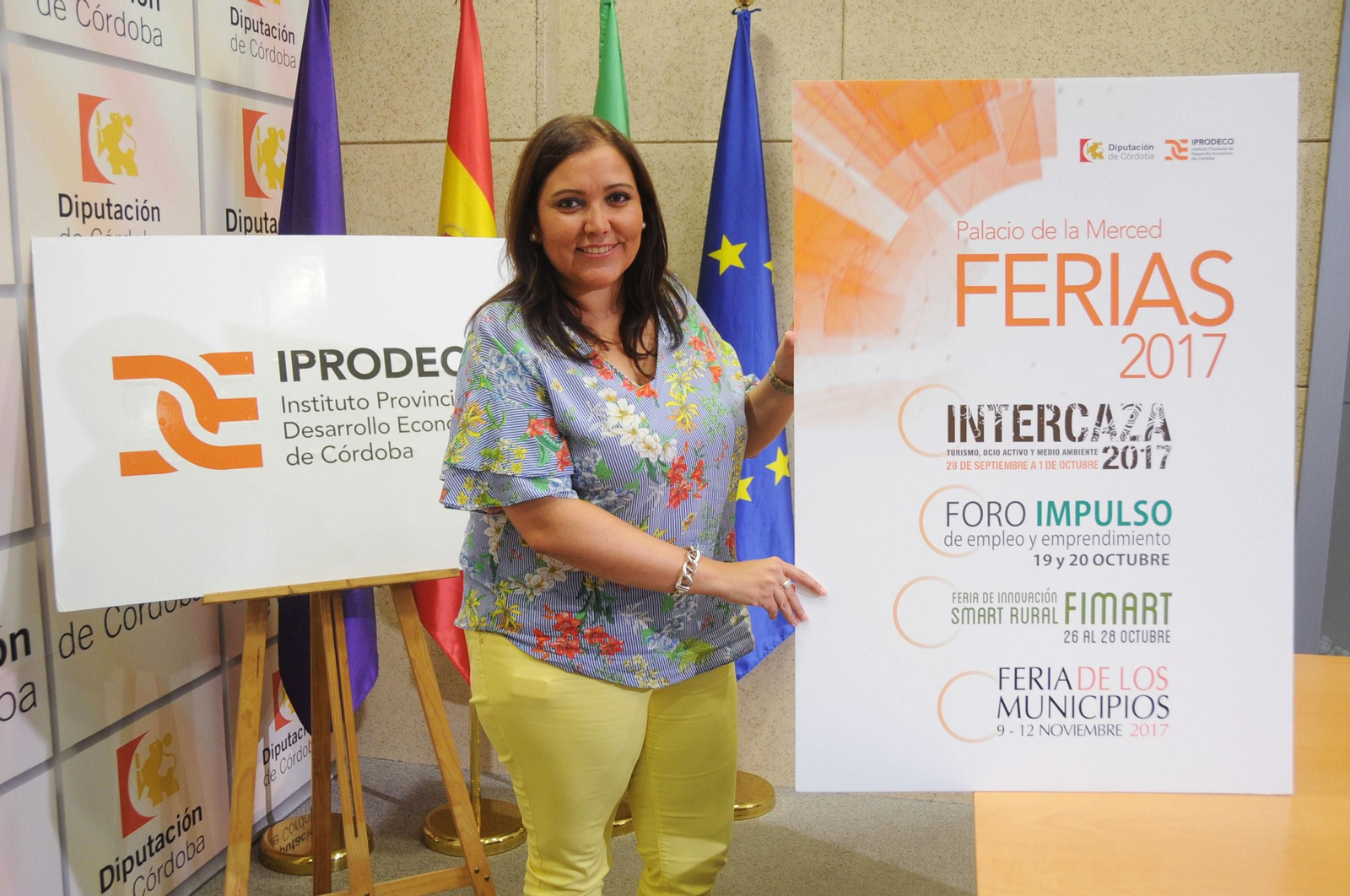 Ana Carrillo ayer, antes de la presentación del cartel de ferias.