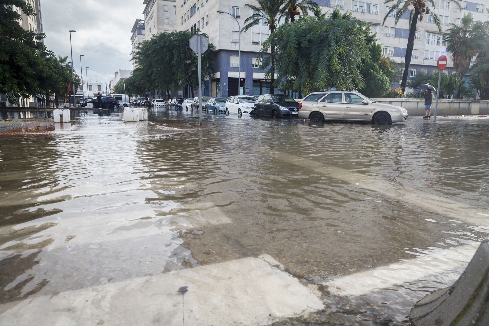Los efectos de la tromba de agua en Cádiz