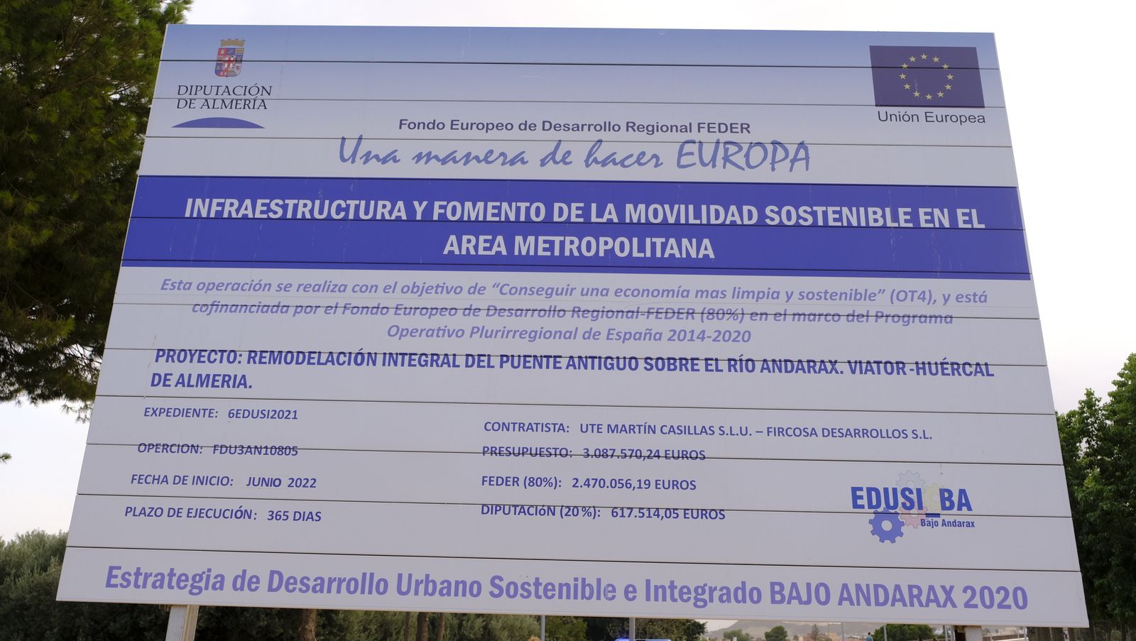 Imágenes de la inauguración del puente que une Huércal de Almería y Viator