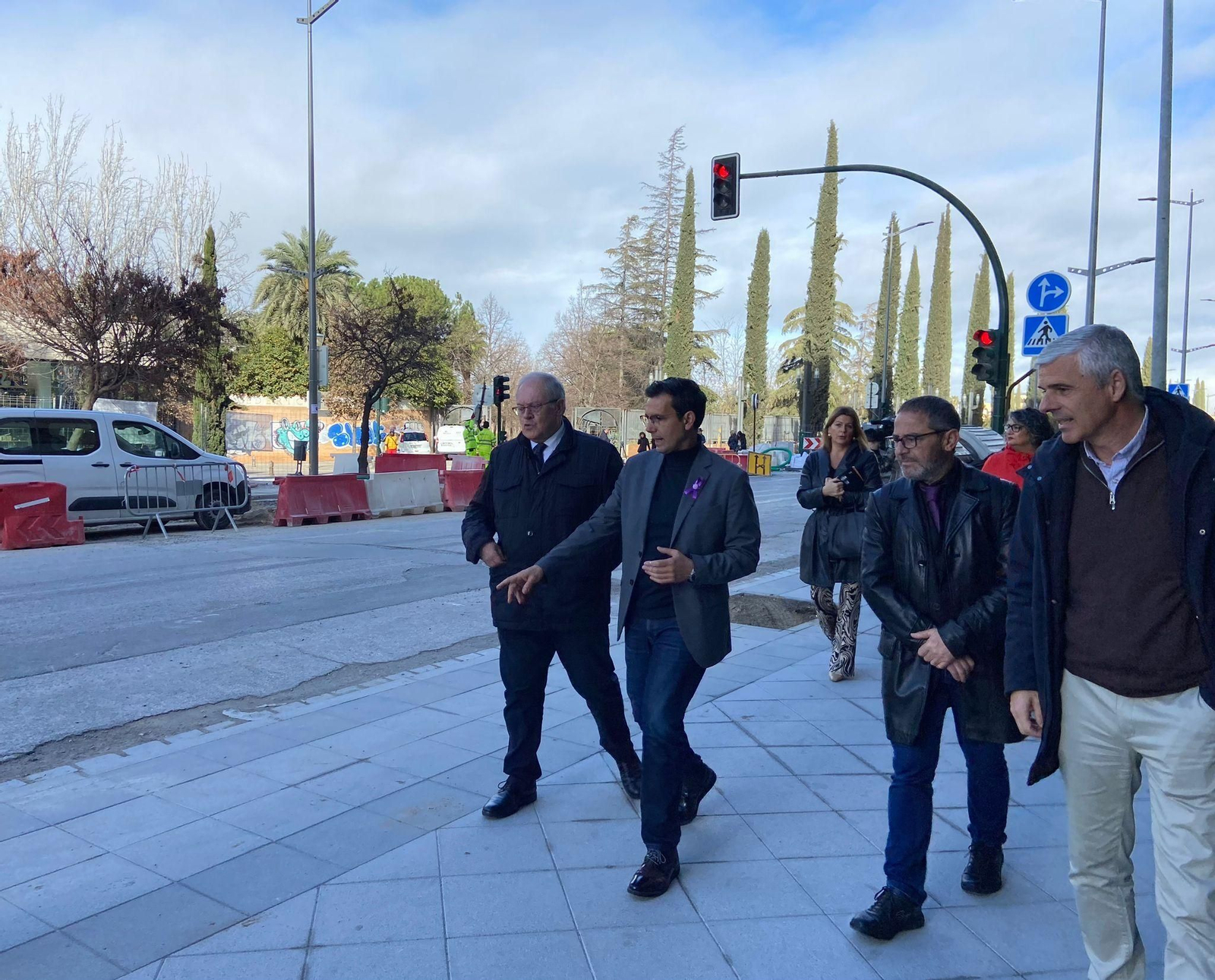 El alcalde de Granada y el Delegado de Fomento visitan las obras del eje Arabiel-Palencia