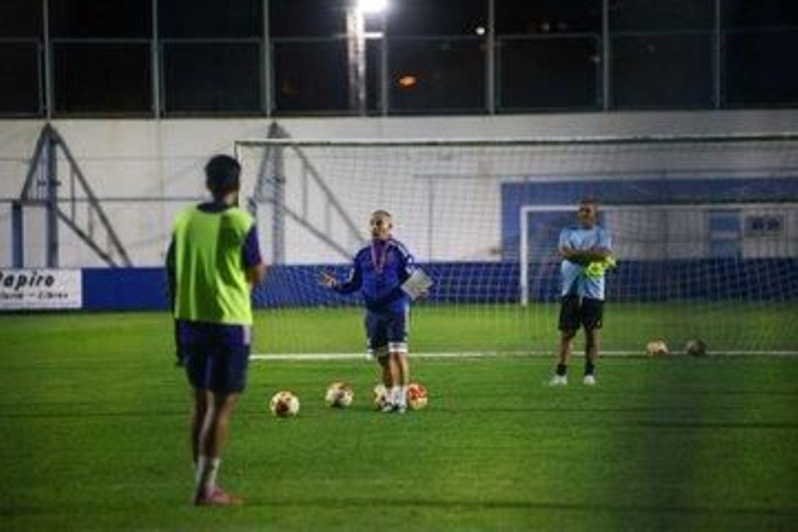 Juan Arsenal, en uno de sus primeros entrenamientos en La Palma.