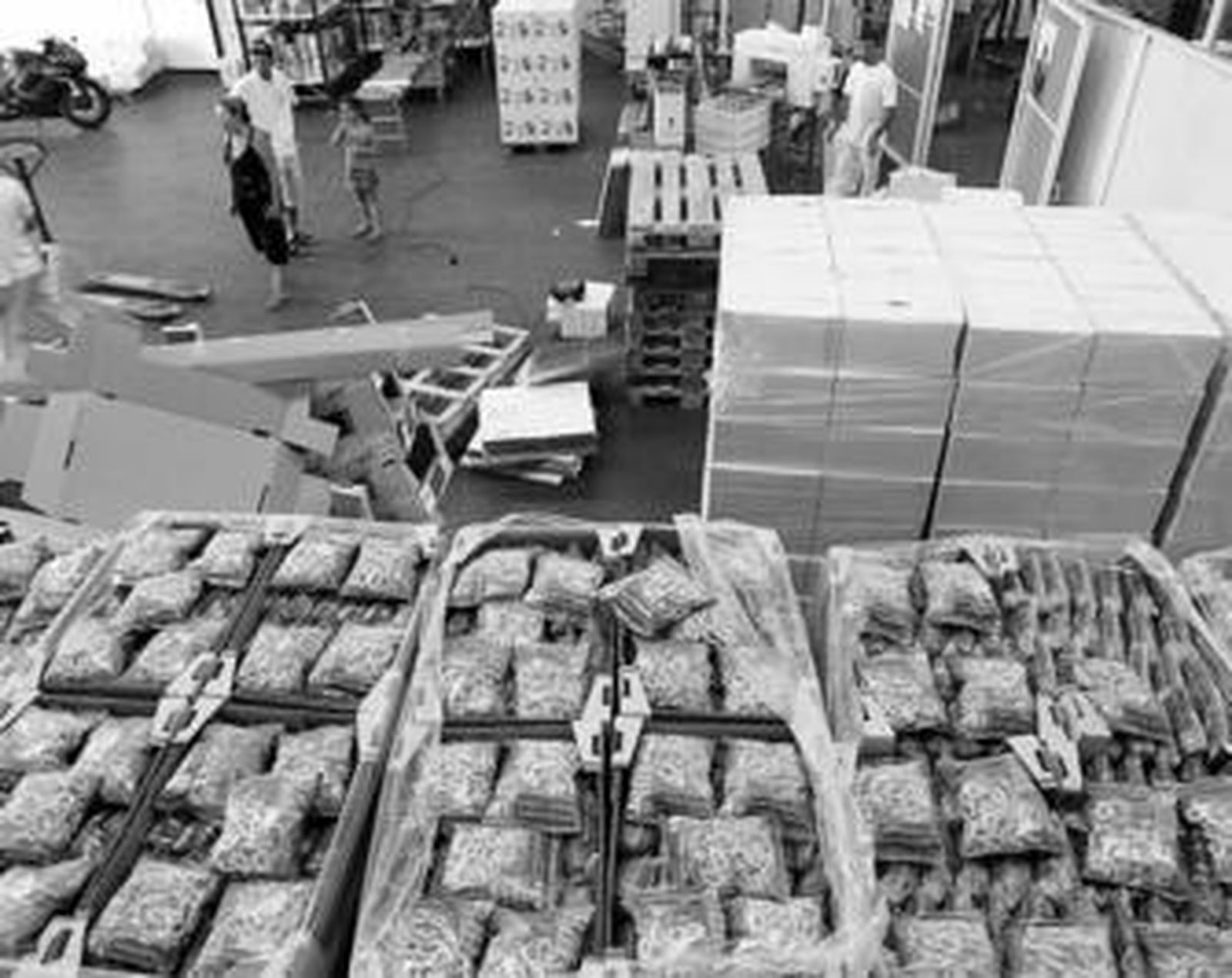 Producción acumulada en la nave de Picos ye yé, de Puerto Real.