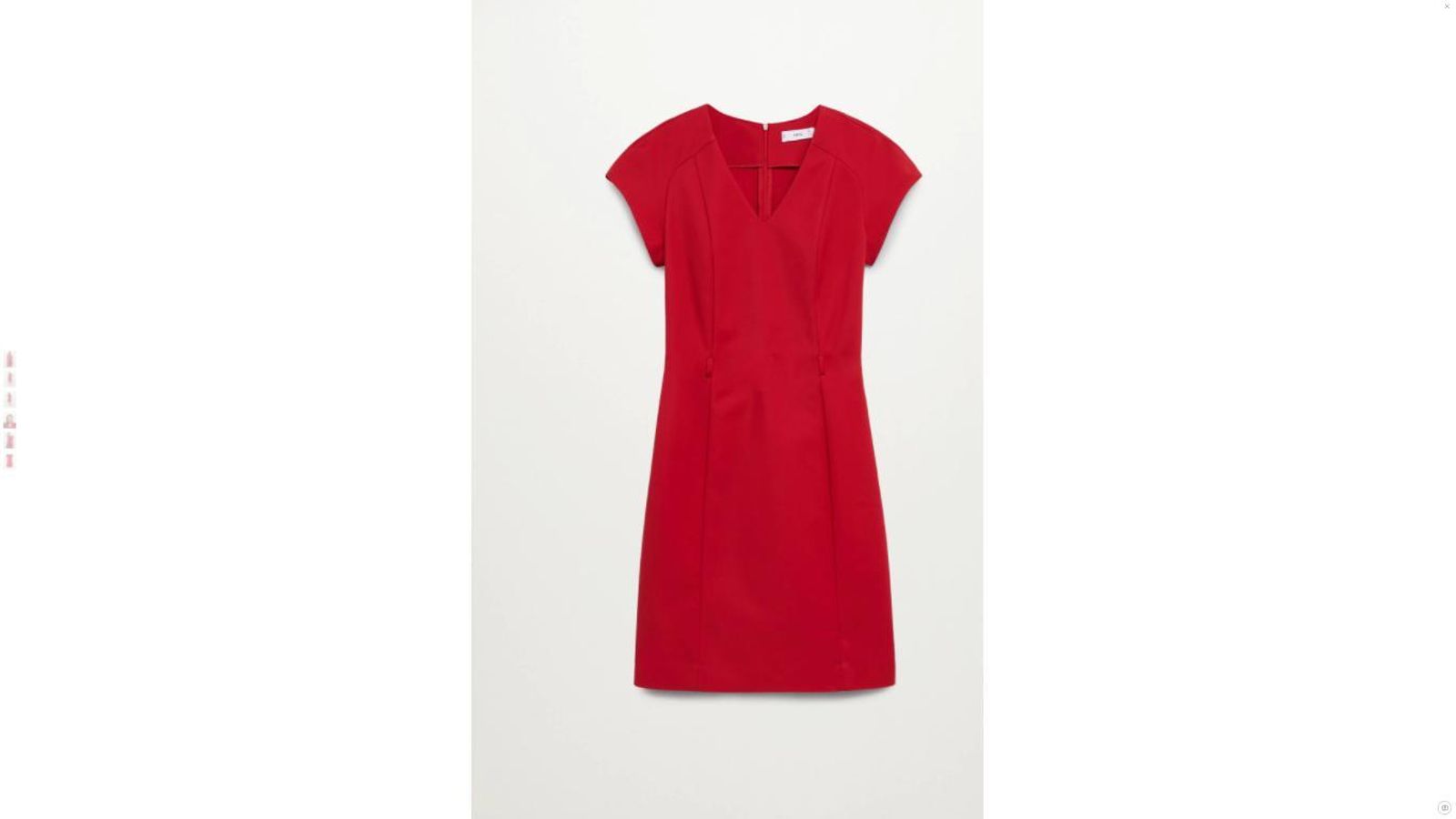 Vestido rojo y entallado de Mango. Vestido rojo y entallado de Mango.