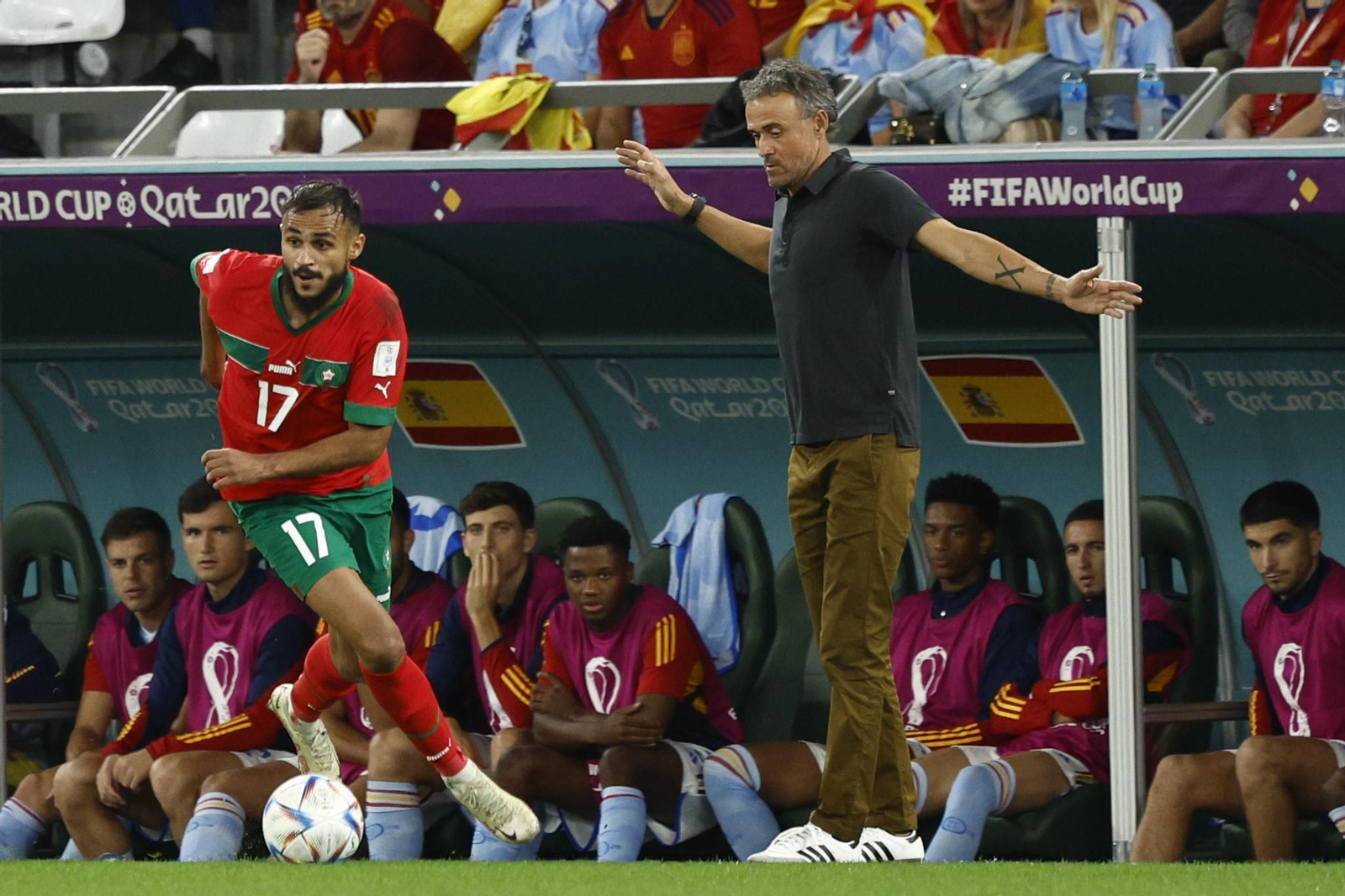 Fotos del Marruecos-España en octavos del Mundial de Qatar