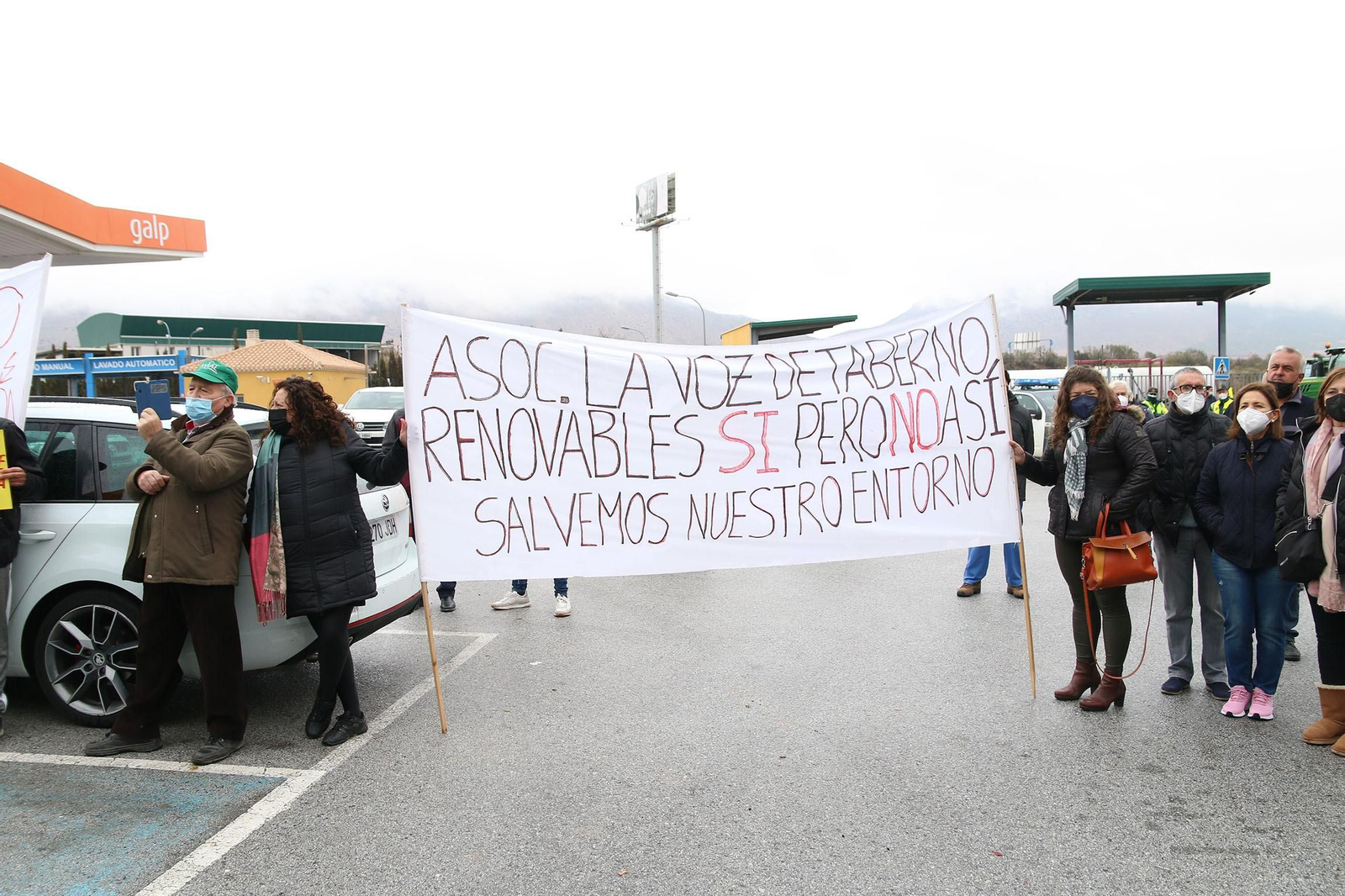 Movilización del pasado mes de enero en Vélez Rubio contra la línea 400 y la instalación indiscriminada de renovables.