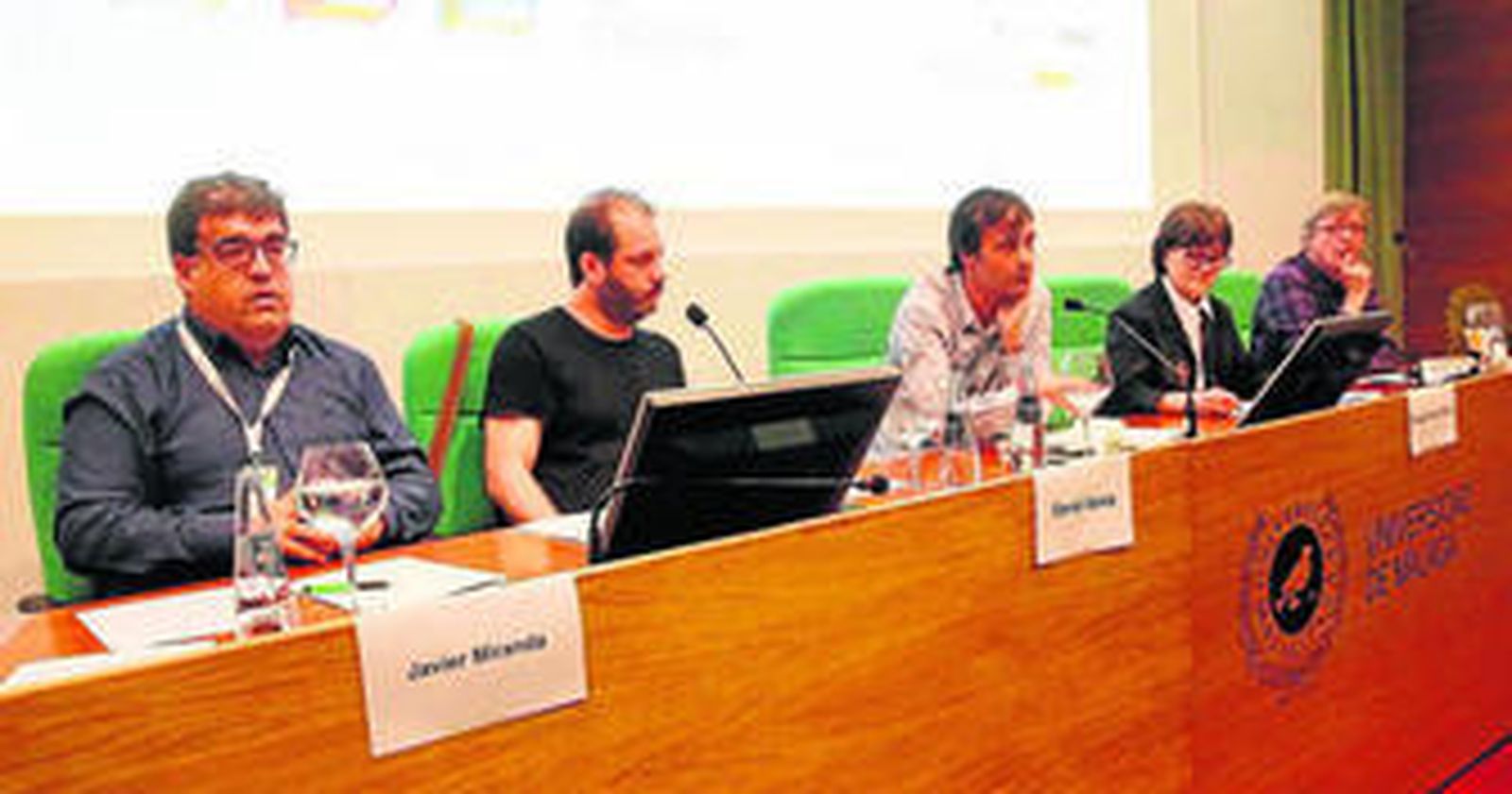 Ponentes en el Encuentro Documental celebrado hace unos días en el Rectorado de la UMA.