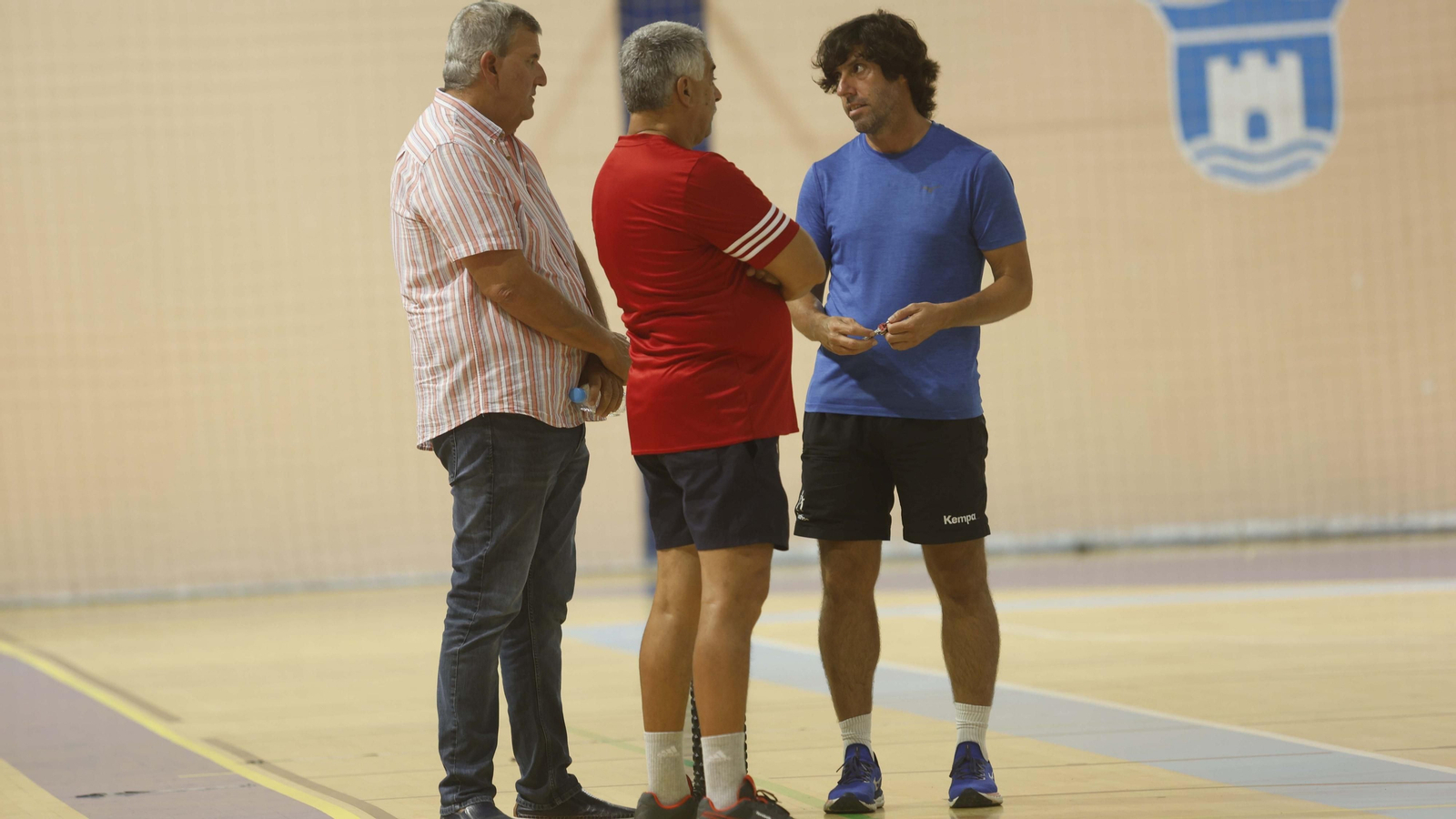 El primer entrenamiento de Ronaldo Carrasco y Sebas Restrepo con el BM Ciudad de Algeciras