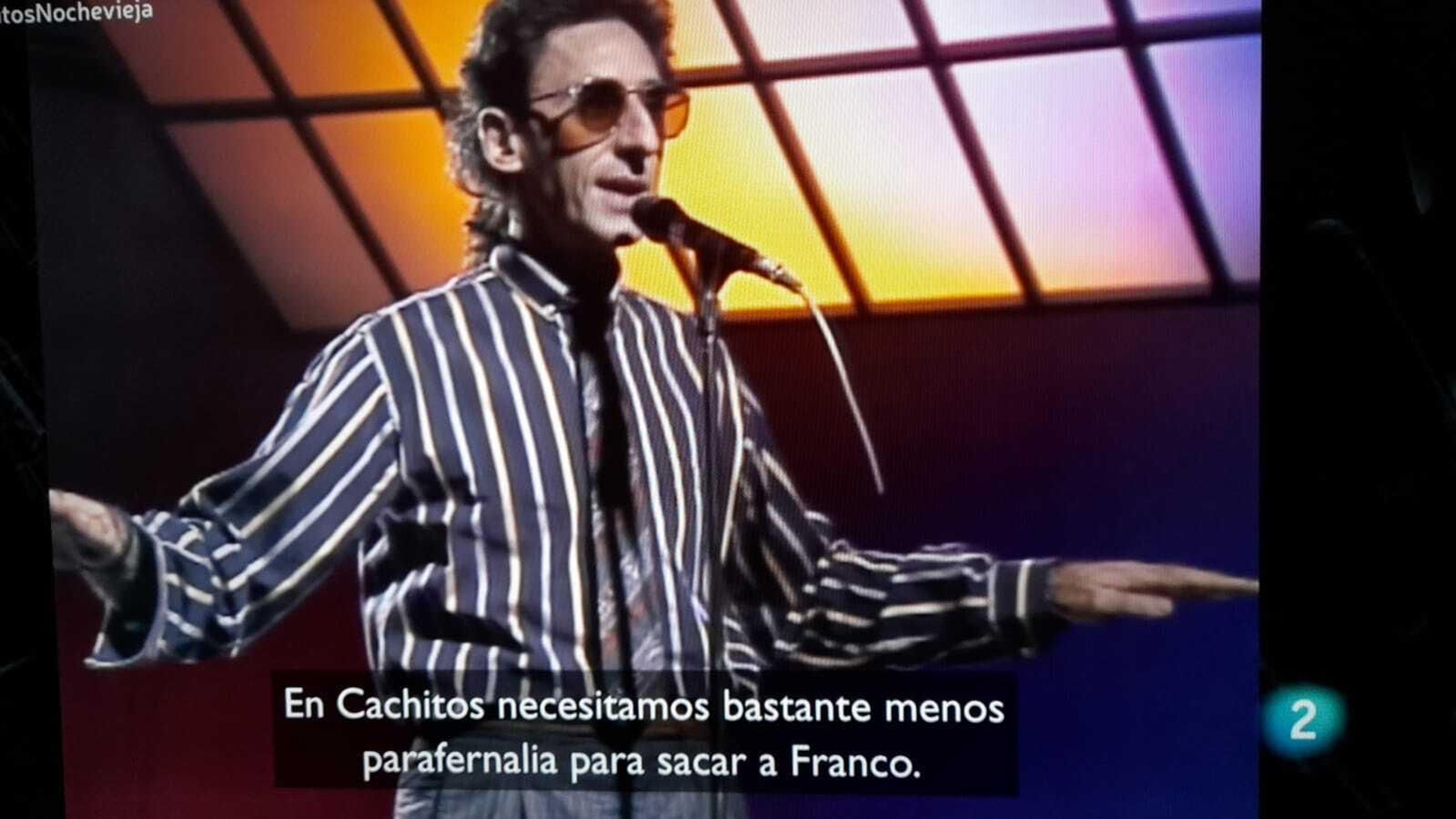 Cachitos y su rótulo sobre Franco Battiato