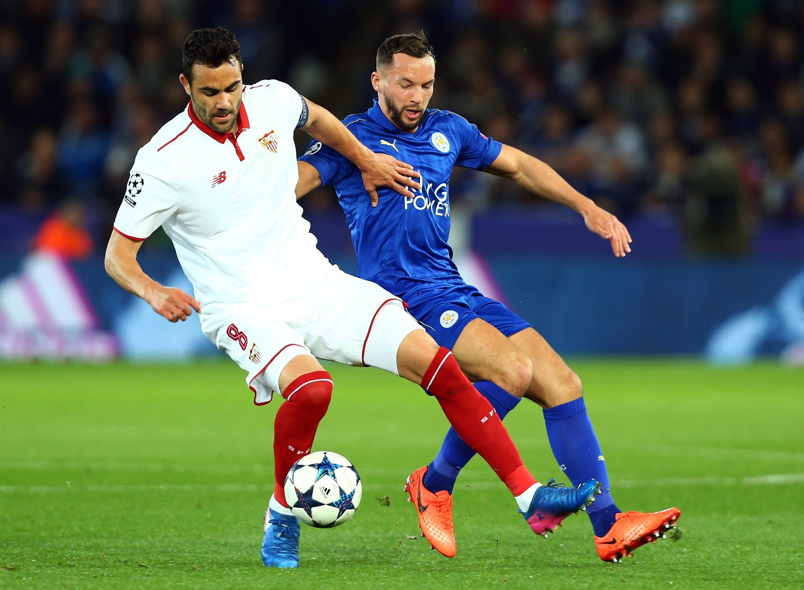 El Leicester-Sevilla FC, en imágenes