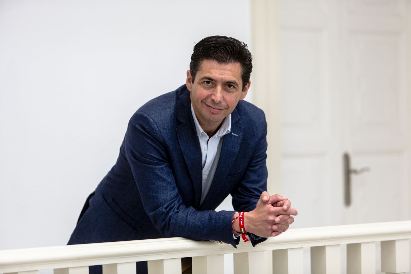 Rafael Márquez, en la sede provincial del PSOE.