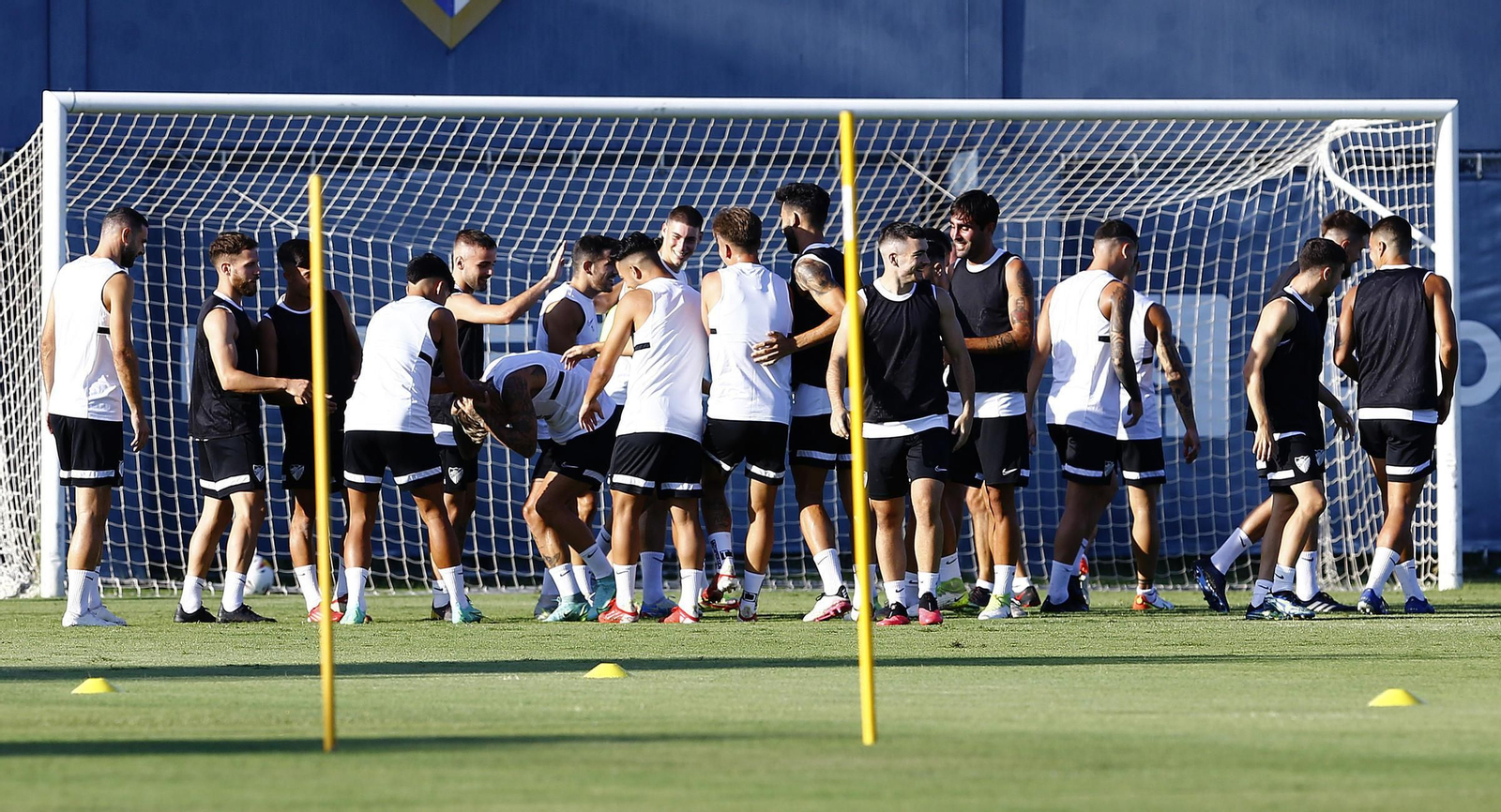 Un entrenamiento del Málaga CF.