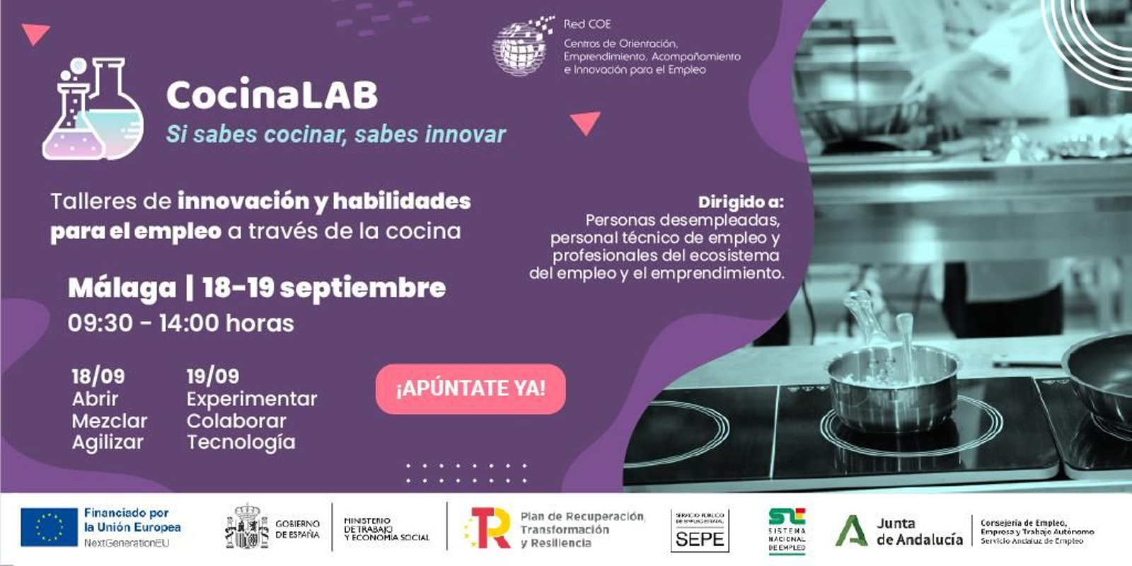 Cartel informativo de los talleres de CocinaLab Cartel informativo de los talleres de CocinaLab