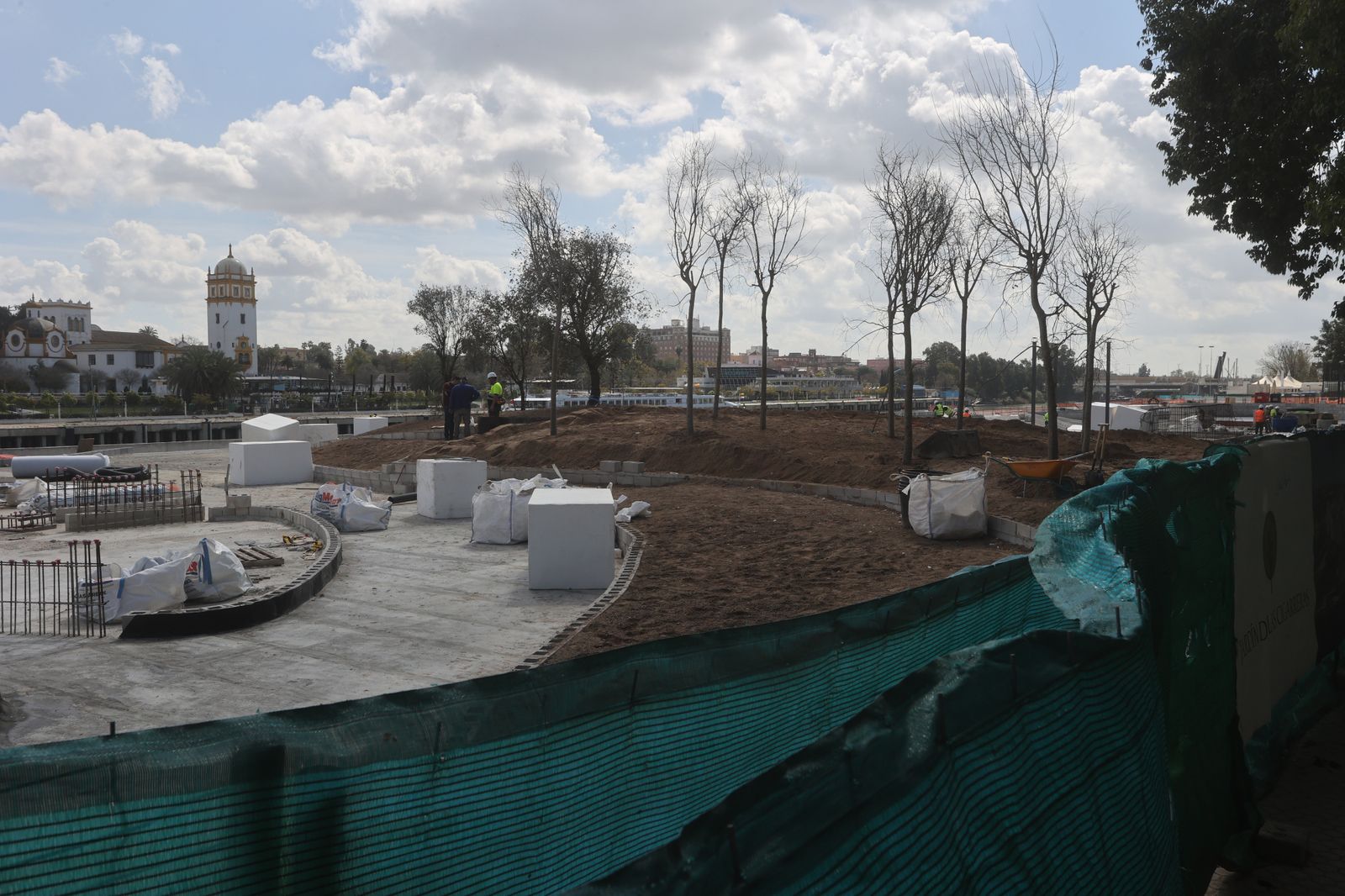 Obras en el Jardín de Las Cigarreras