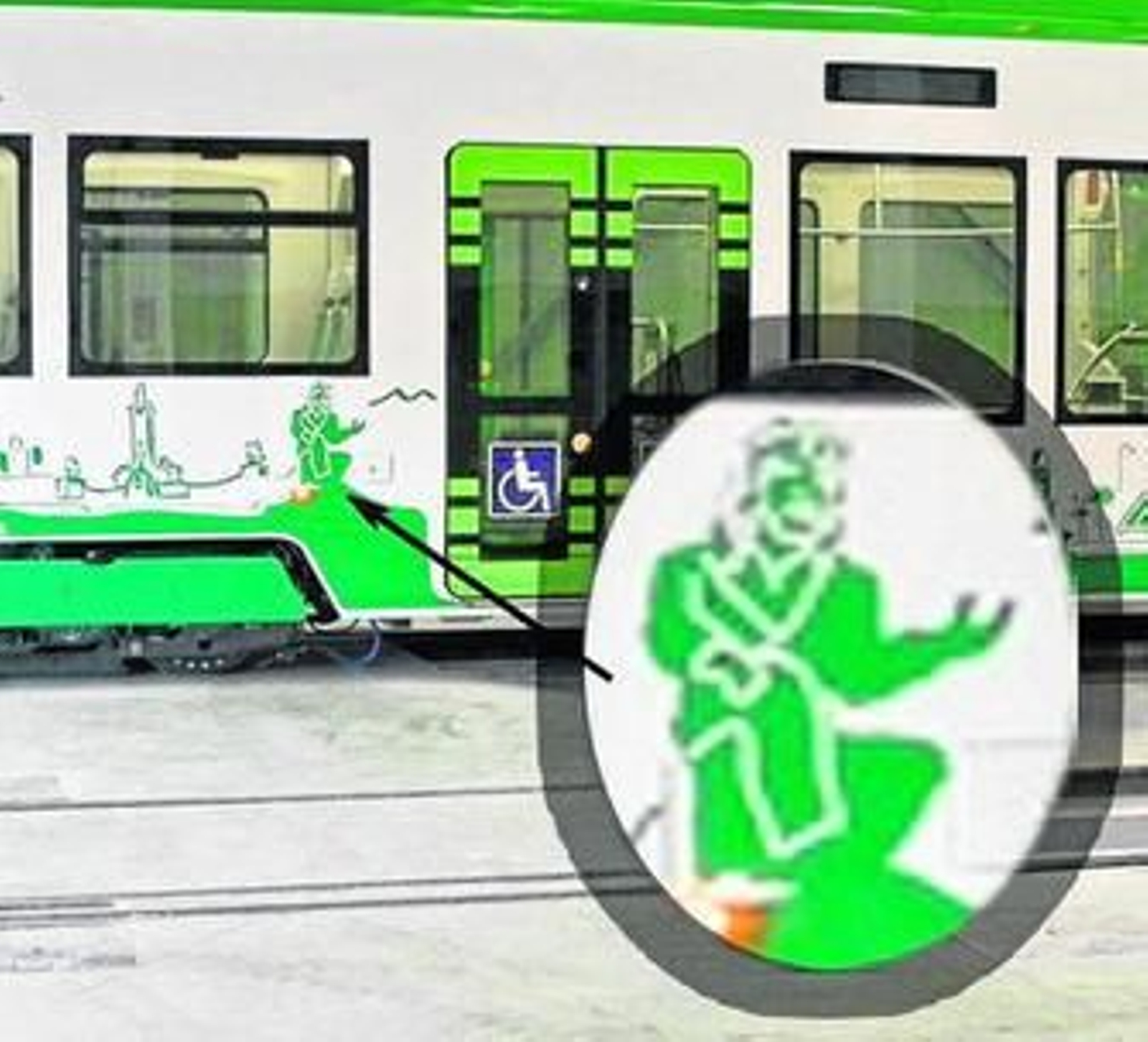 Ampliación de la ilustración de Camarón que ha desatado la polémica.