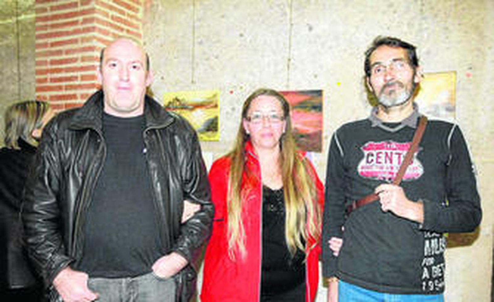 Sebastián Caro, Irina Shutova y Ángel García, felicidad compartida por la primera muestra.