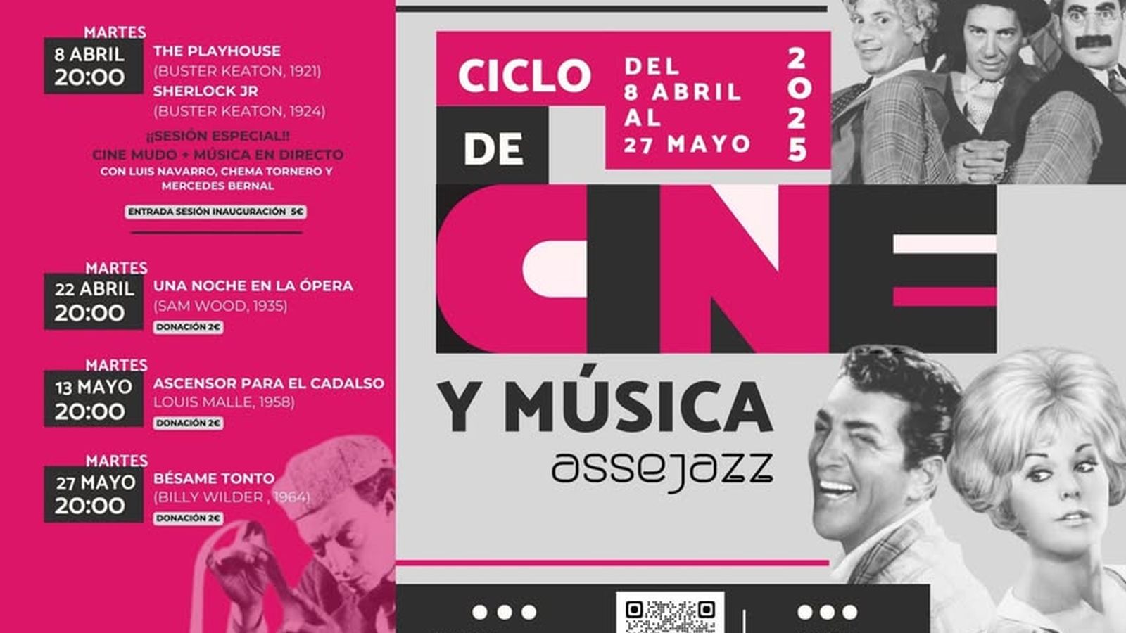 Cartel promocional del ciclo de cine de Assejazz.
