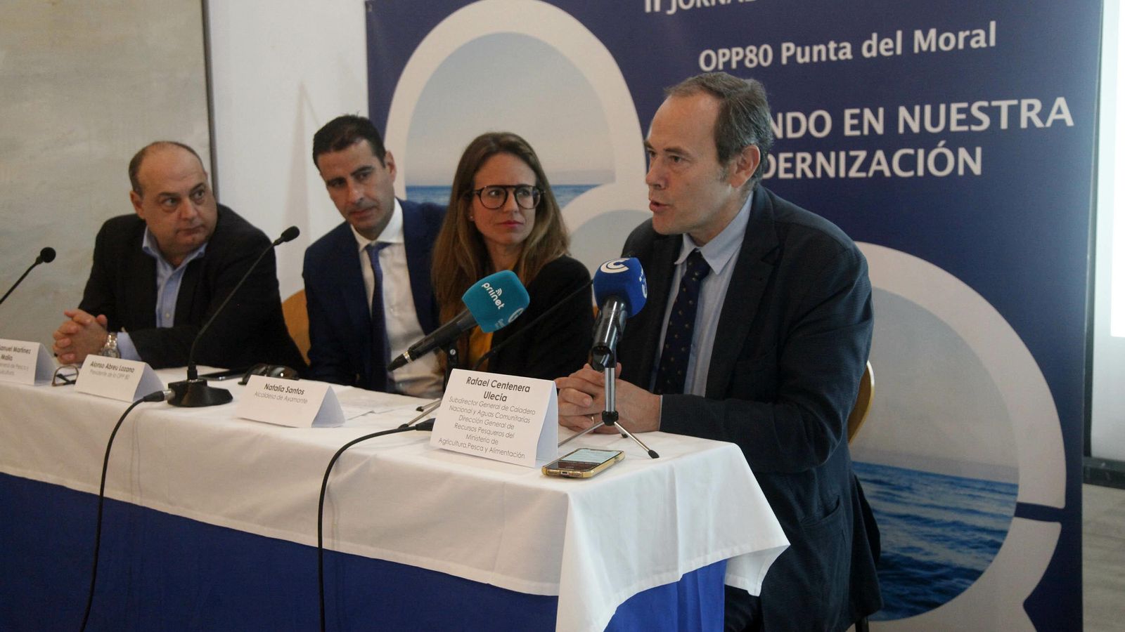 Intrvención de Rafael Centenera, subdirector general de Caldero Nacional y Aguas Comunitarias, en la jornada.