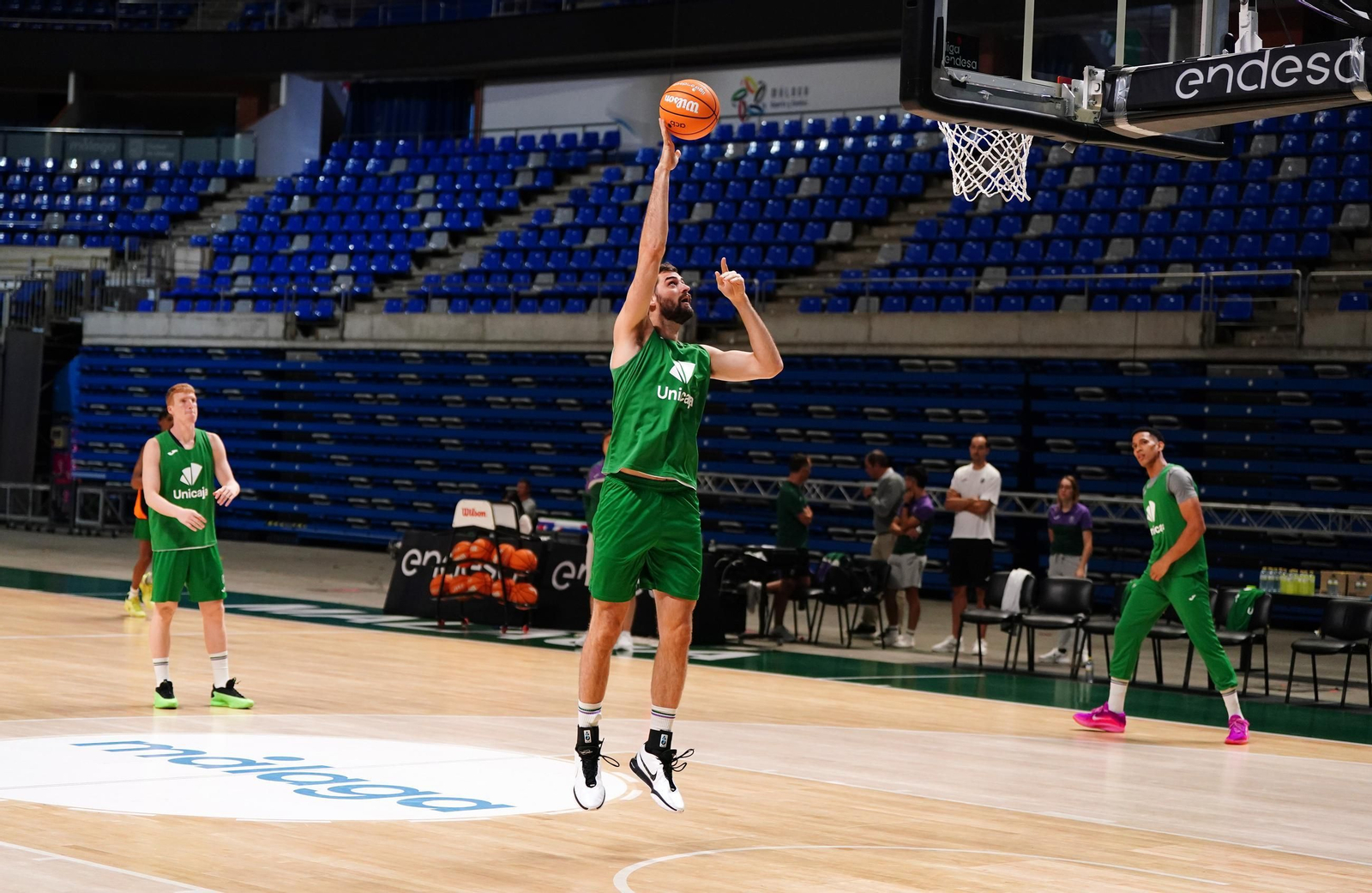 La Copa Davis echa al Unicaja del Carpena: el último entrenamiento del equipo