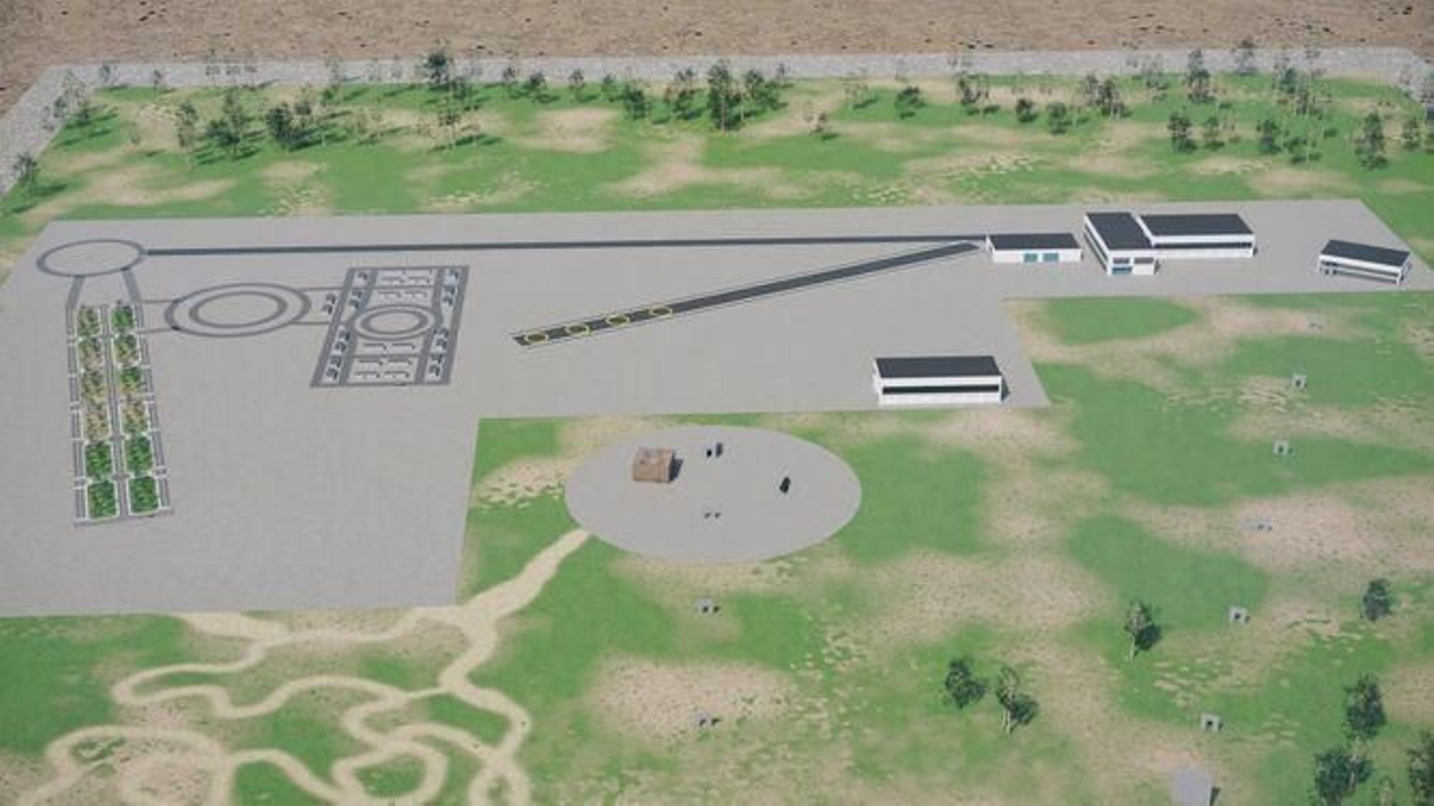 Recreación virtual del futuro campus del Cetedex en Jaén.