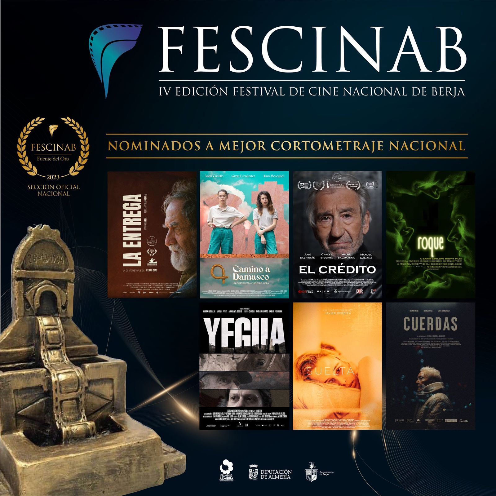 Cartel anunciador de esta cuarta edición del Festival de Cine Nacional de Berja
