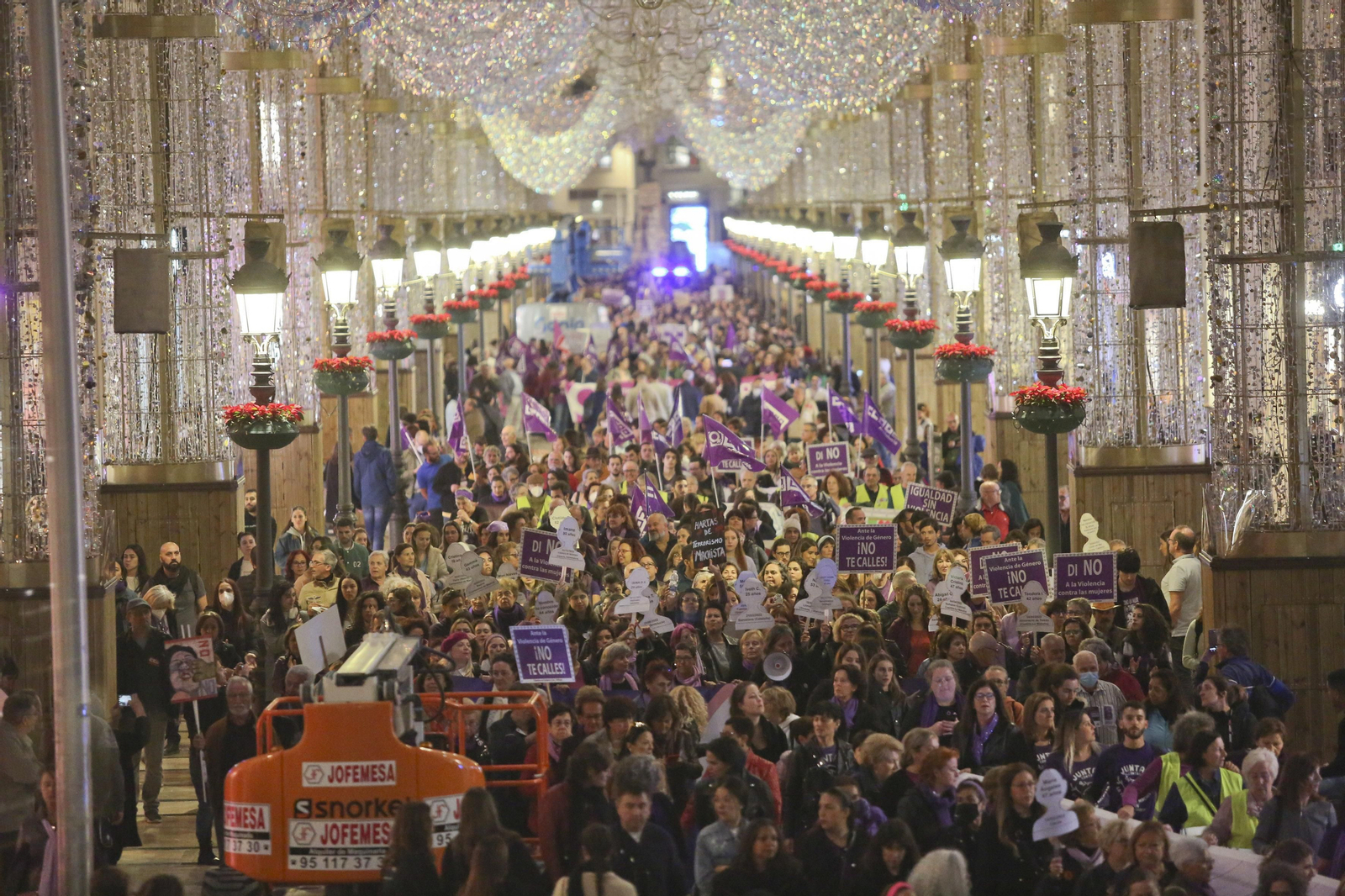 Las imágenes de la manifestación del 25N en Málaga