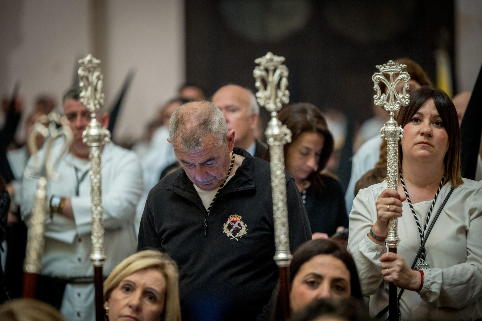 Imágenes de la hermandad del Caído, que decide no salir, en la Semana Santa de Cádiz 2025