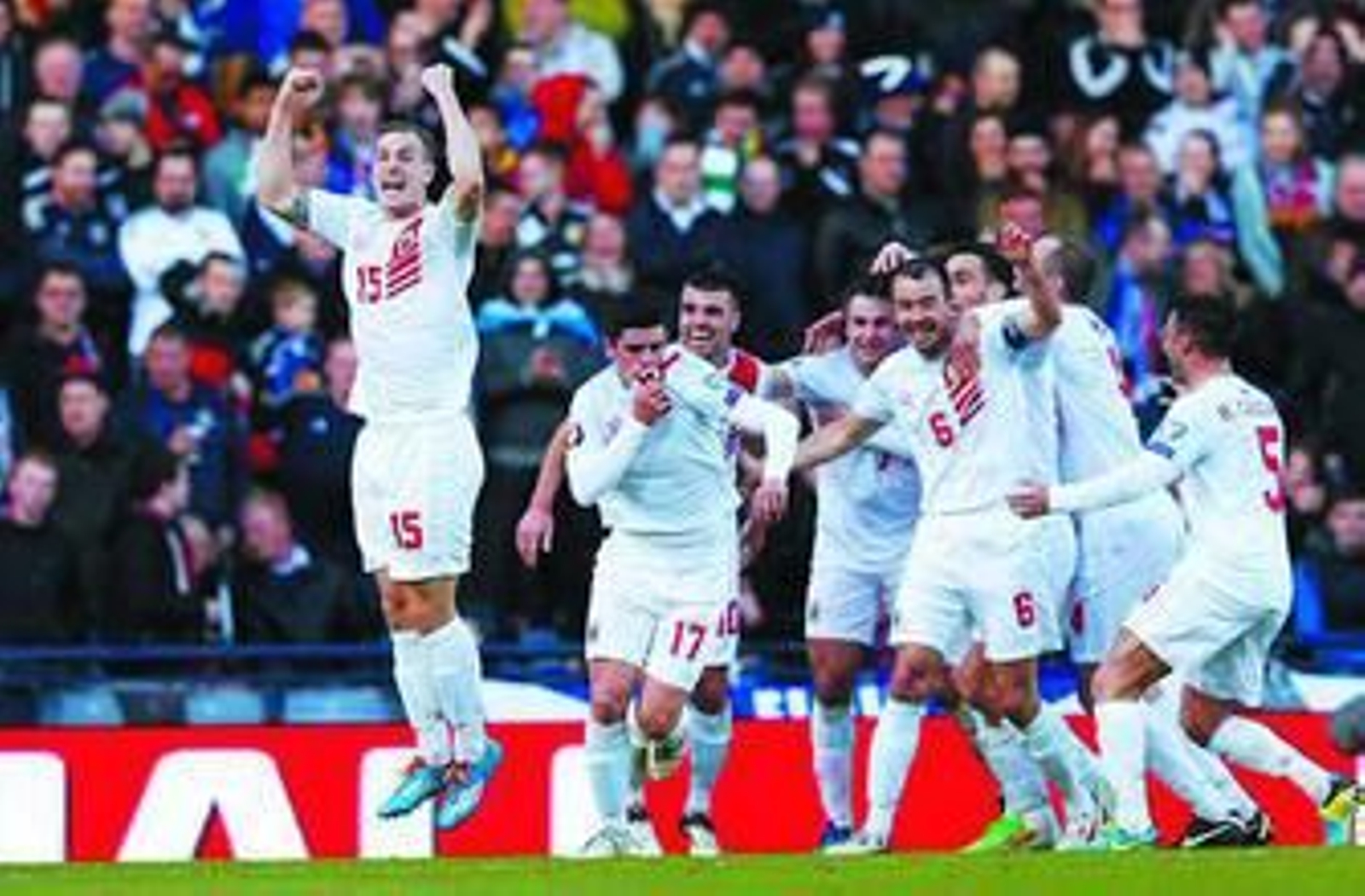 Casciaro celebra el histórico gol.