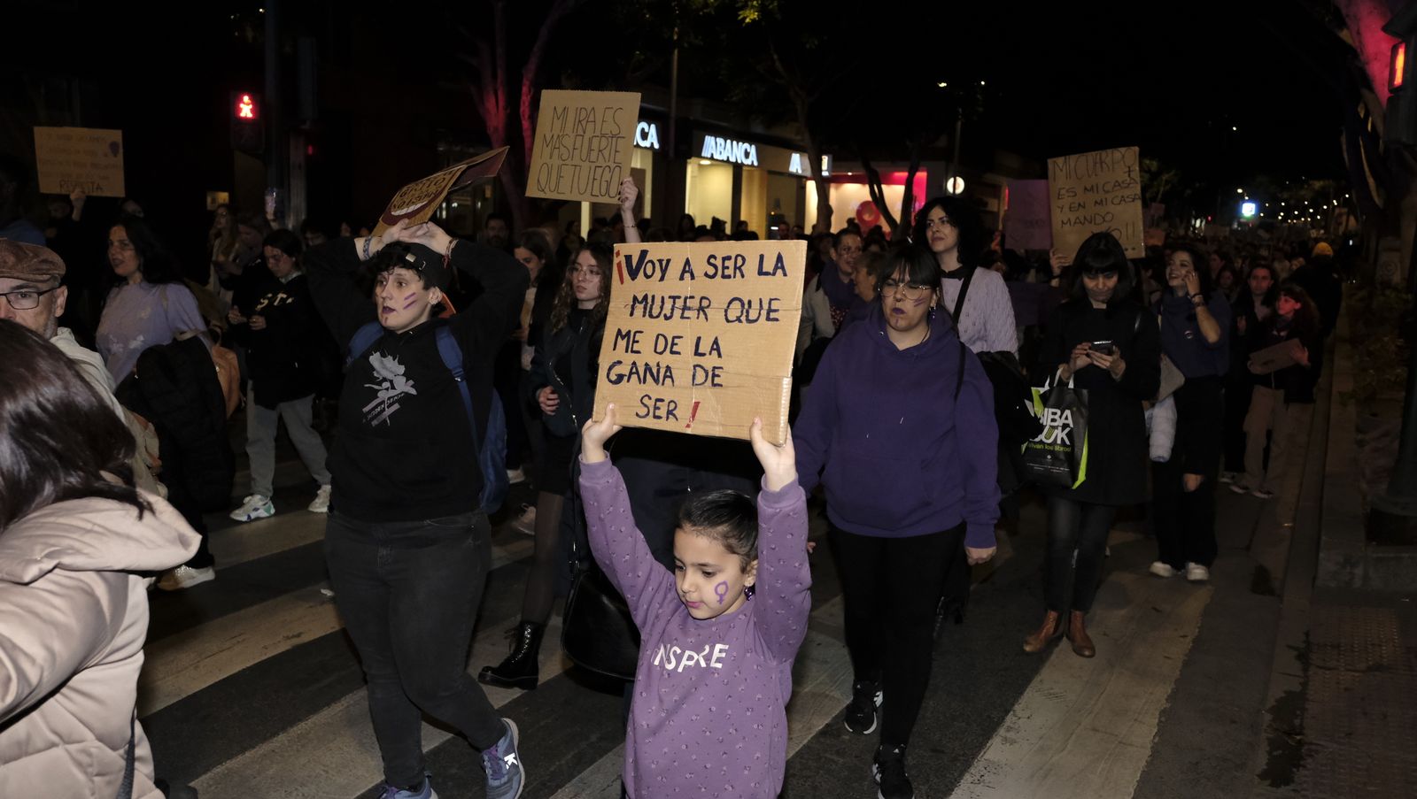 Imágenes de las manifestaciones por el Día de la Mujer en Almería