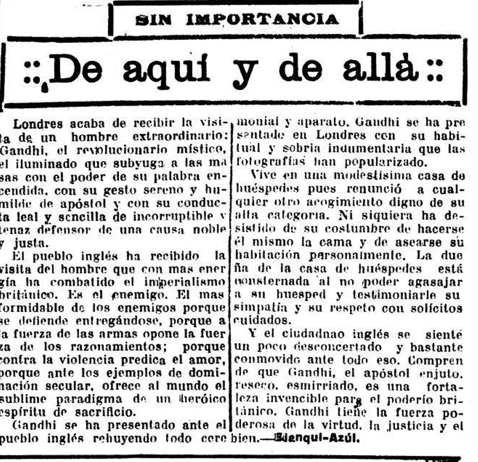 Diario de Huelva, 19 de septiembre de 1931.