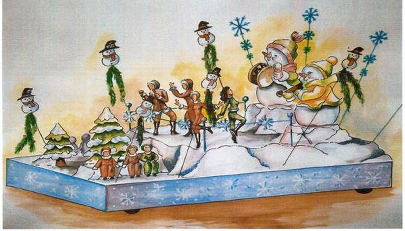 Carroza de los Muñecos de Nieve