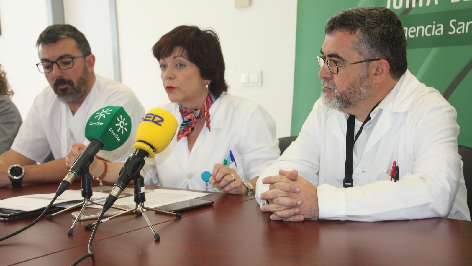 Carlos Hernández, María Luisa Álvarez y Francisco Cañabate, durante la presentación del servicio.